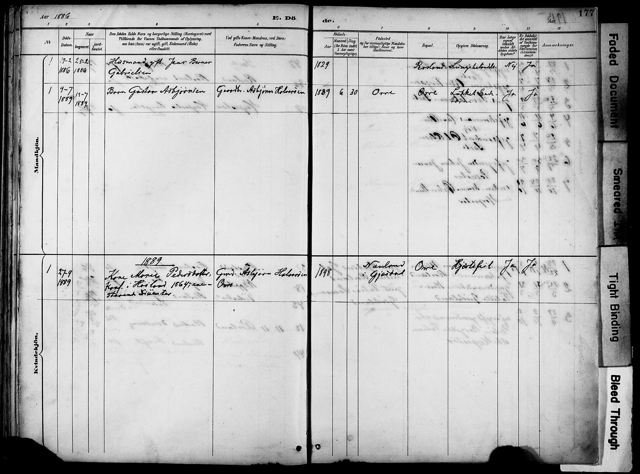 Klepp sokneprestkontor, SAST/A-101803/001/3/30BB/L0005: Parish register (copy) no. B 5, 1889-1918, p. 177