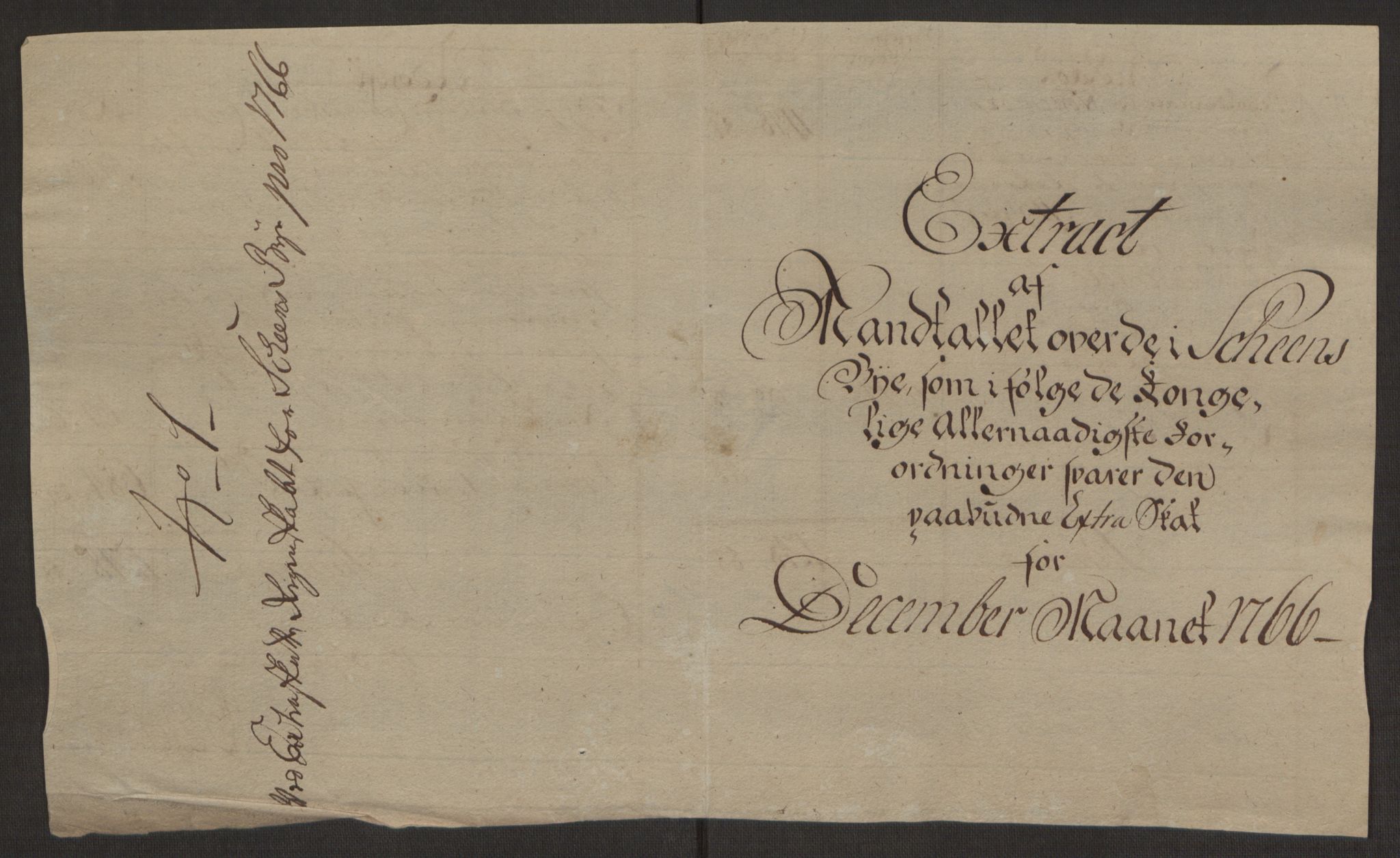 Rentekammeret inntil 1814, Reviderte regnskaper, Byregnskaper, RA/EA-4066/R/Rj/L0198/0001: [J4] Kontribusjonsregnskap / Ekstraskatt, 1762-1768, p. 424