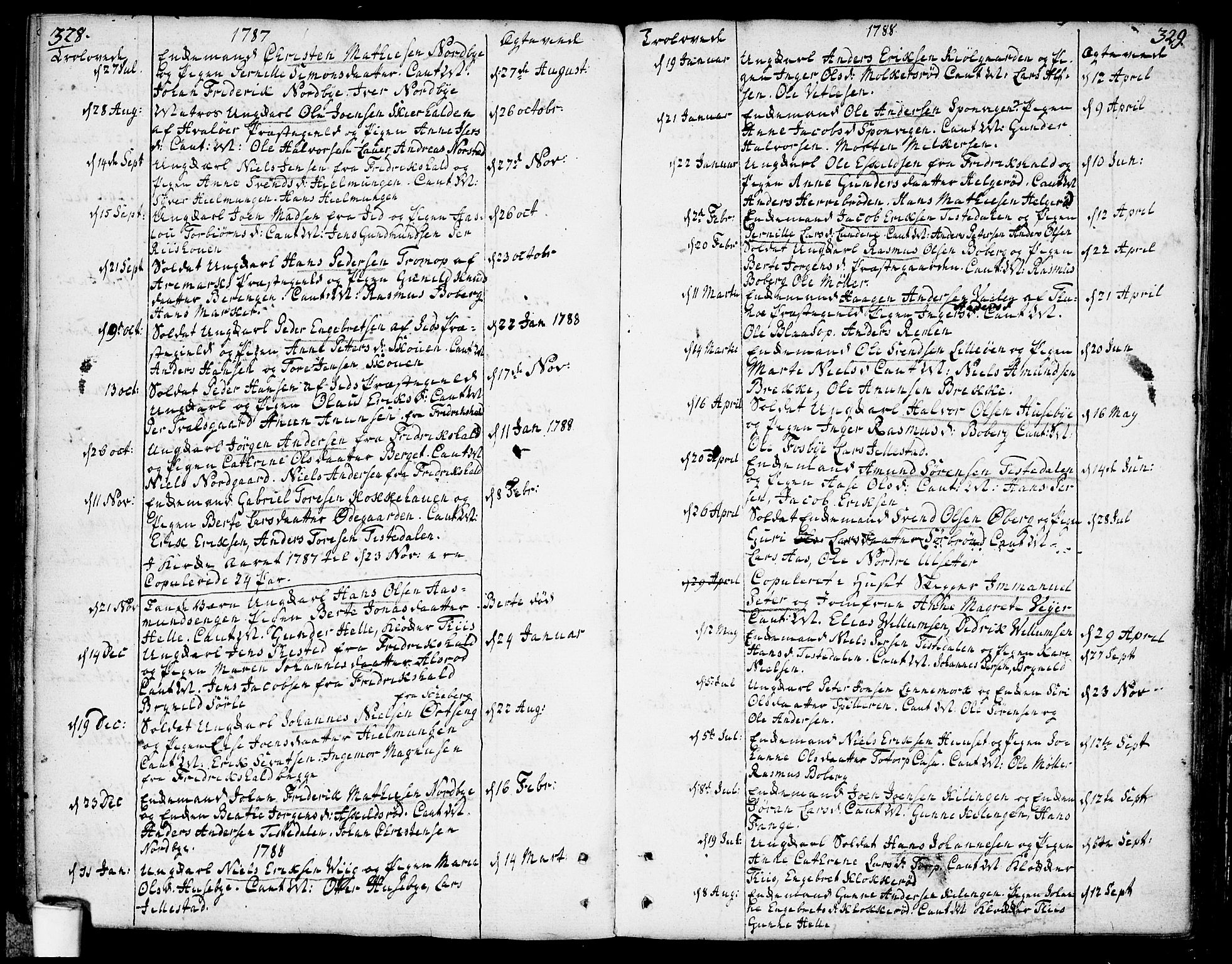 Berg prestekontor Kirkebøker, SAO/A-10902/F/Fa/L0001: Parish register (official) no. I 1, 1770-1814, p. 328-329