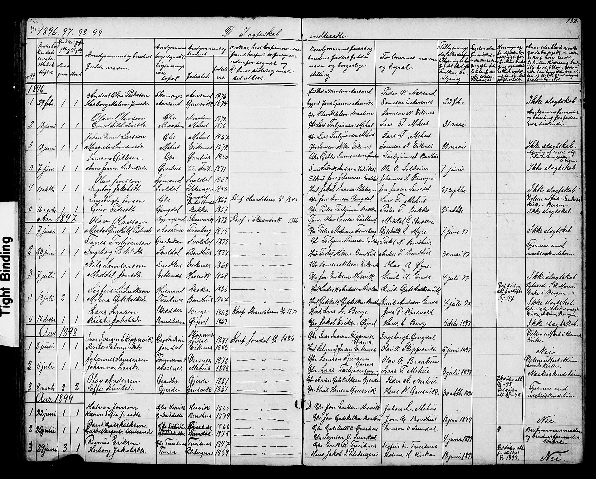 Kvinnherad sokneprestembete, SAB/A-76401/H/Hab: Parish register (copy) no. D 1, 1856-1905, p. 132