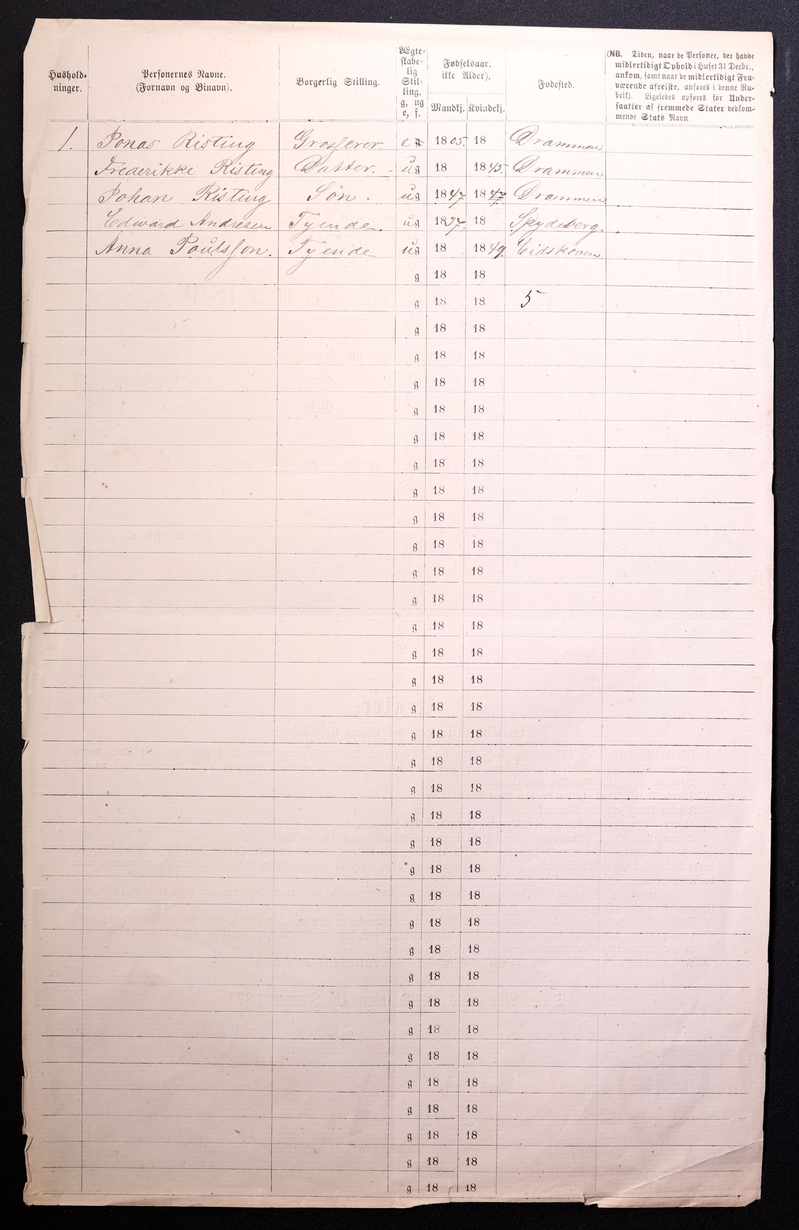 RA, 1870 census for 0301 Kristiania, 1870, p. 2020