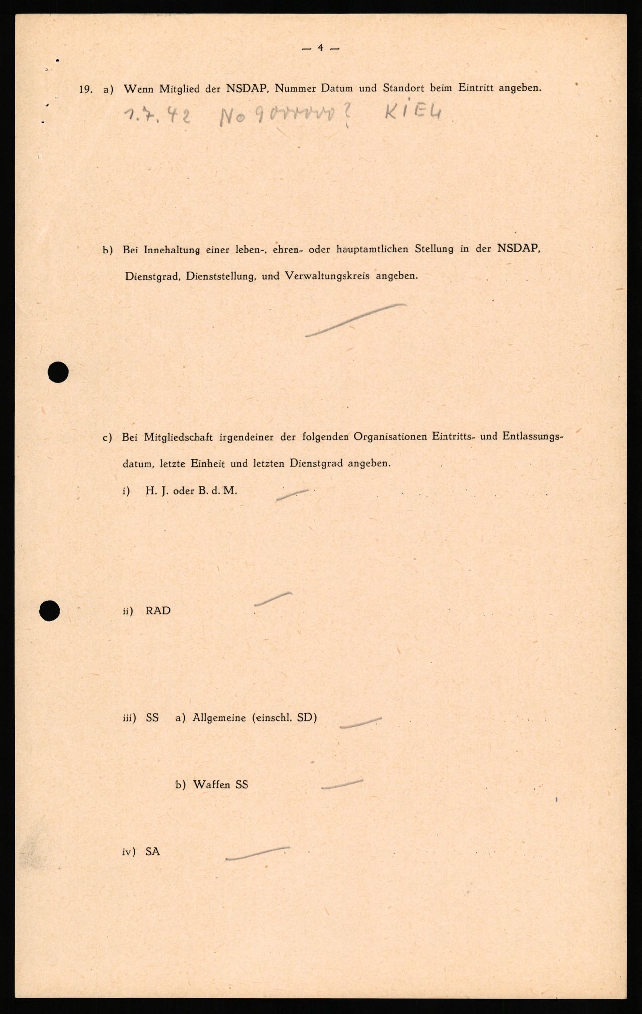 Forsvaret, Forsvarets overkommando II, AV/RA-RAFA-3915/D/Db/L0028: CI Questionaires. Tyske okkupasjonsstyrker i Norge. Tyskere., 1945-1946, p. 152