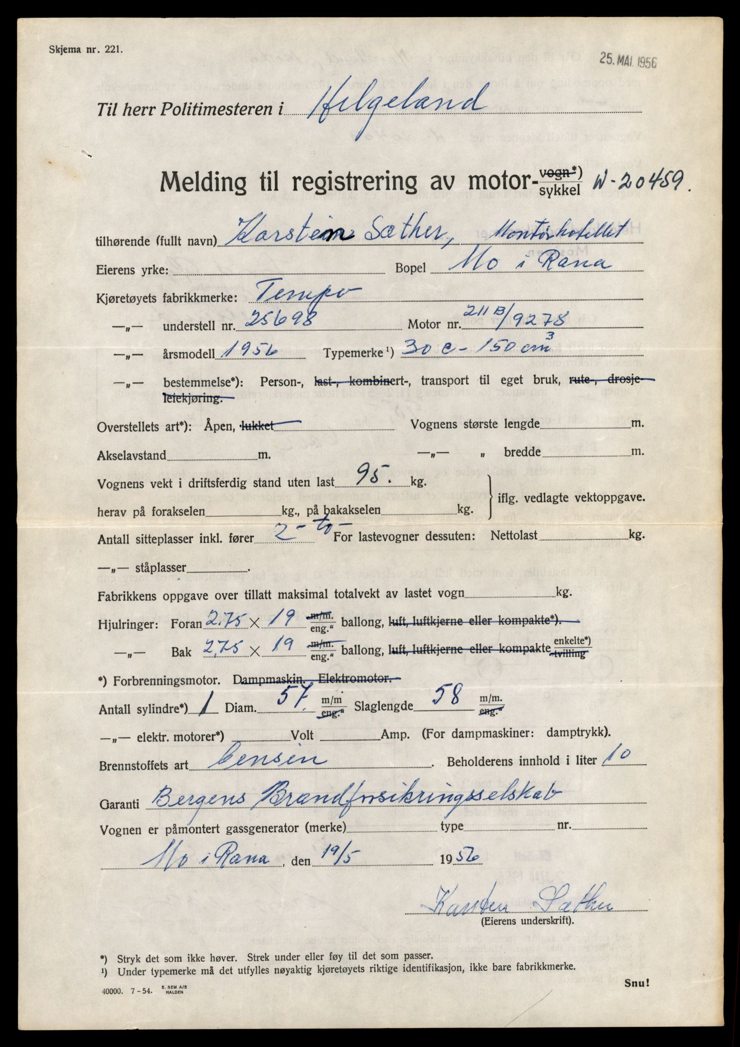 Møre og Romsdal vegkontor - Ålesund trafikkstasjon, SAT/A-4099/F/Fe/L0042: Registreringskort for kjøretøy T 13906 - T 14079, 1927-1998, p. 580