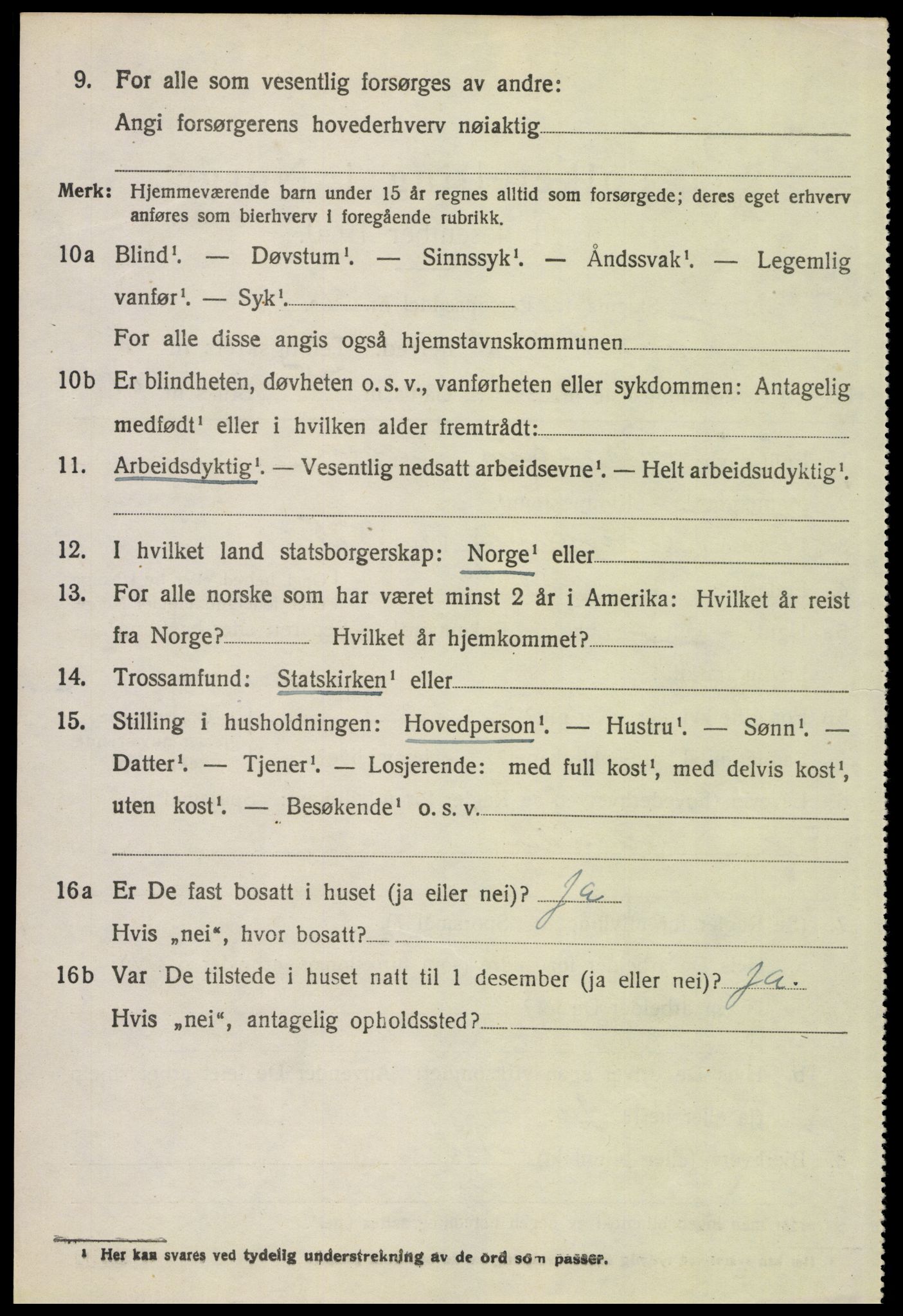 SAH, 1920 census for Tynset, 1920, p. 6895