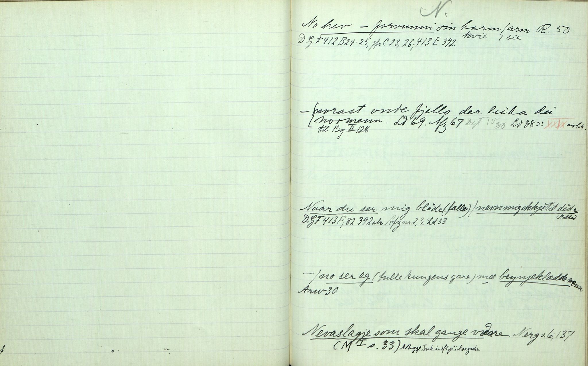 Rikard Berge, TEMU/TGM-A-1003/F/L0003/0042: 061-100 Innholdslister / Bok 99 Parabelsamling, 1914, p. 61