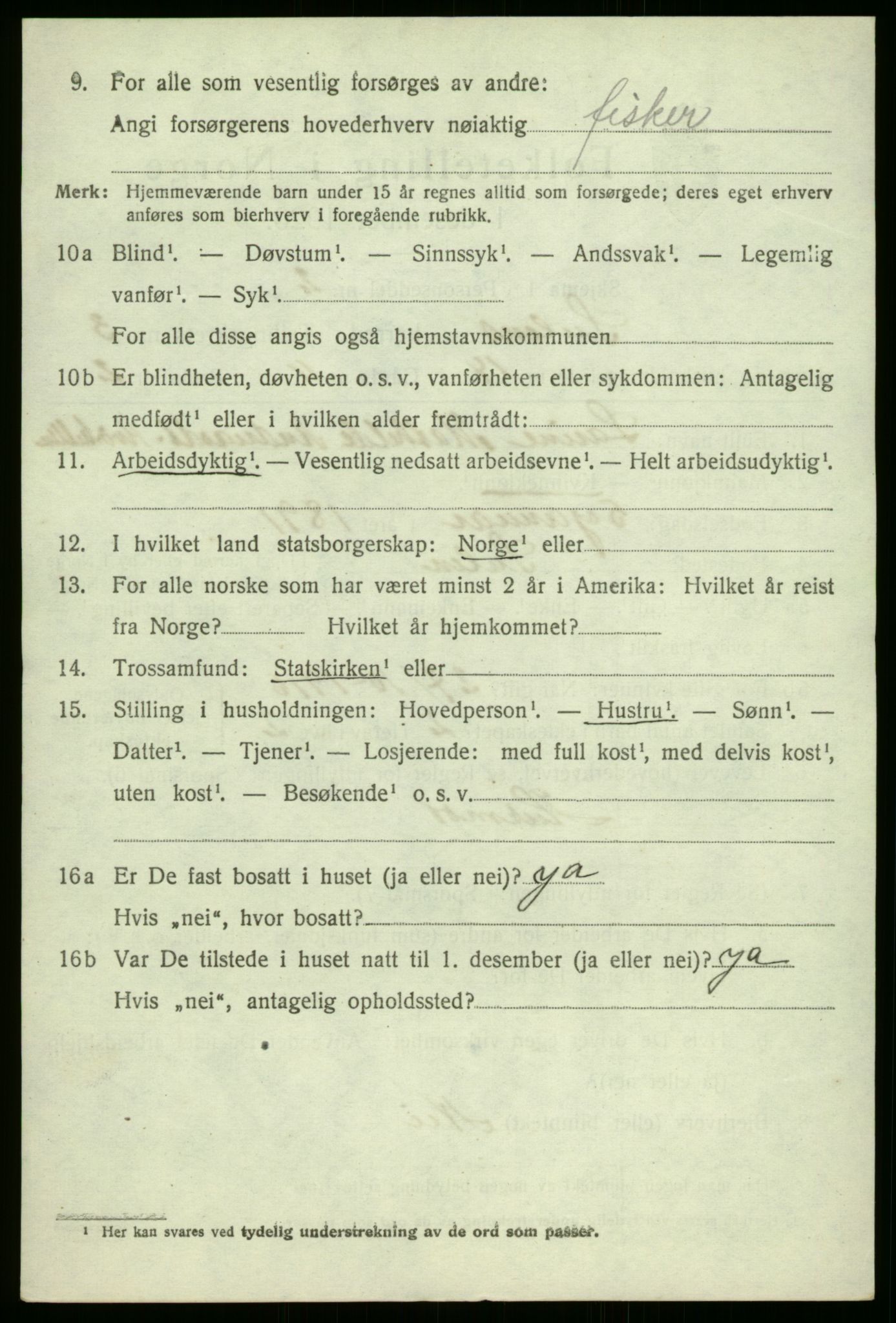 SAB, 1920 census for Solund, 1920, p. 1745