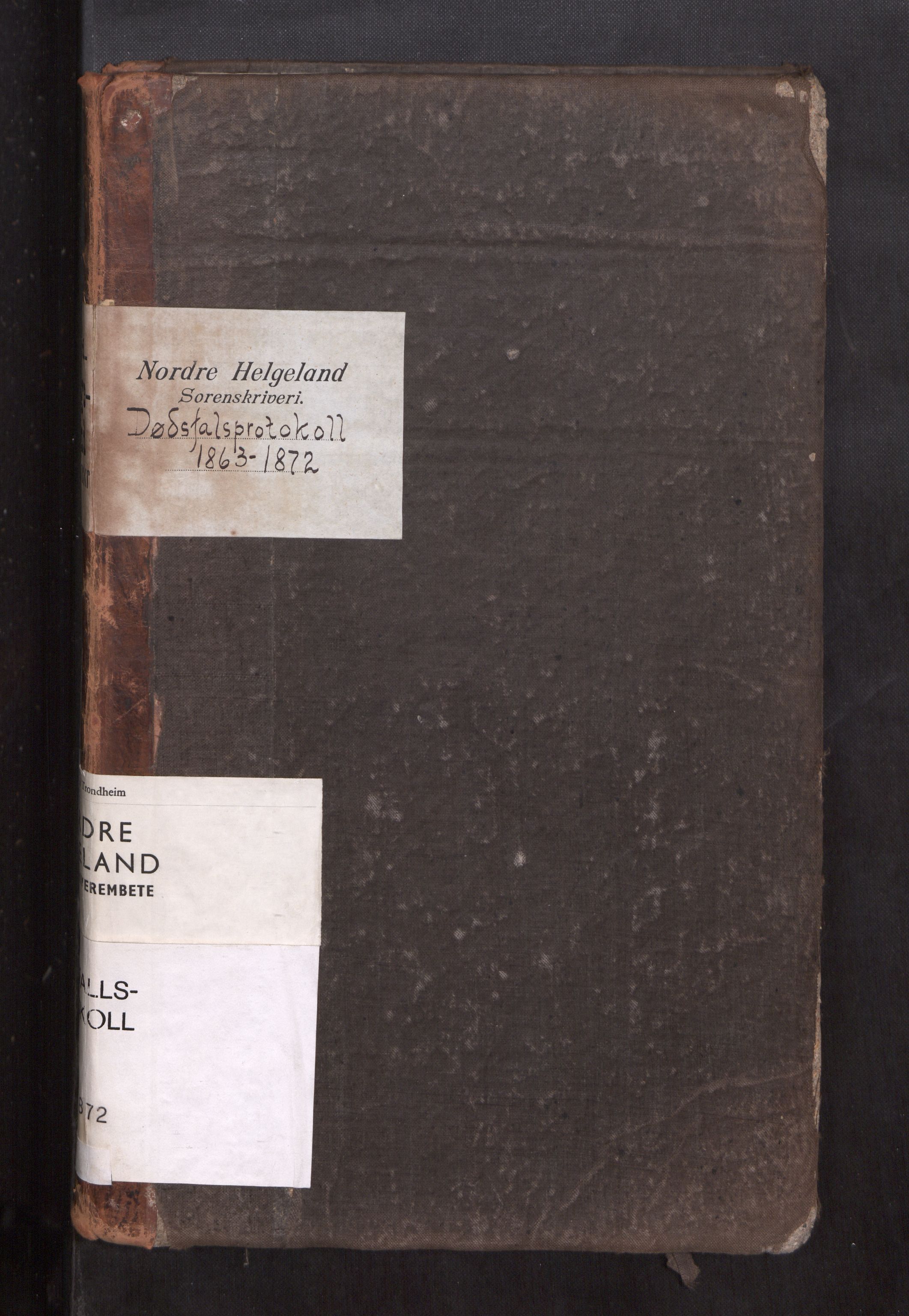 Rana sorenskriveri , SAT/A-1108/1/3/3L/L0001: Dødsanmeldelsesprotokoll, 1863-1872