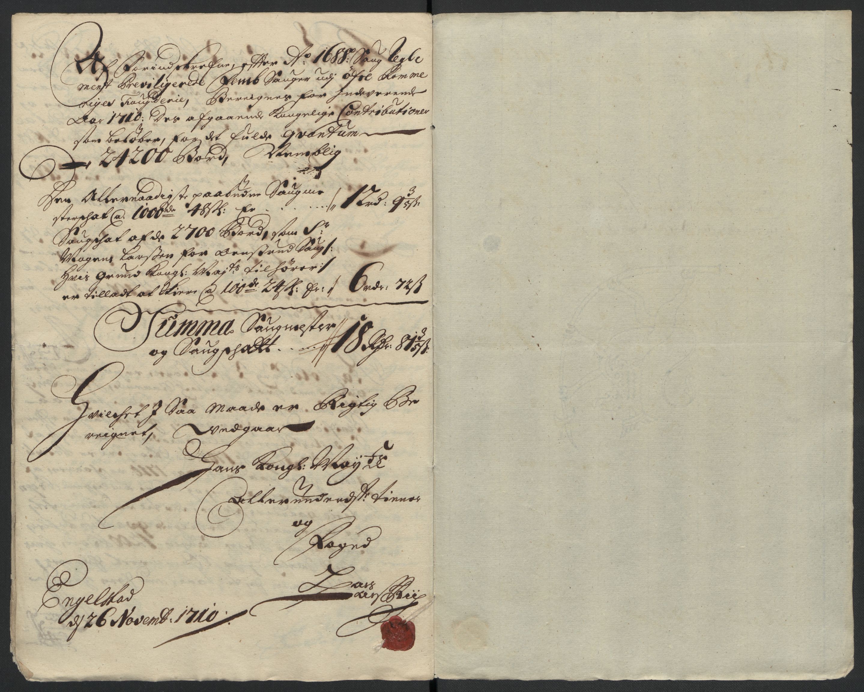 Rentekammeret inntil 1814, Reviderte regnskaper, Fogderegnskap, AV/RA-EA-4092/R12/L0720: Fogderegnskap Øvre Romerike, 1710-1711, p. 144