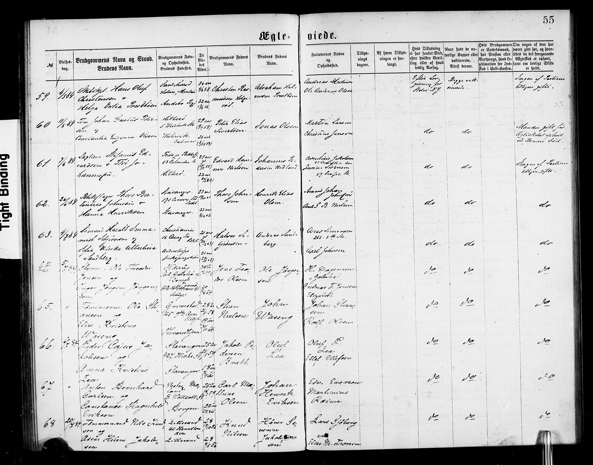 Den norske sjømannsmisjon i utlandet/New York, AV/SAB-SAB/PA-0110/H/Ha/L0001: Parish register (official) no. A 1, 1878-1885, p. 55