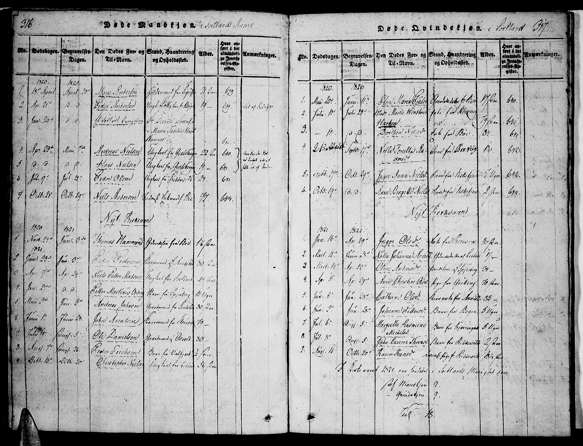 Ministerialprotokoller, klokkerbøker og fødselsregistre - Nordland, AV/SAT-A-1459/888/L1237: Parish register (official) no. 888A05 /2, 1820-1836, p. 316-317