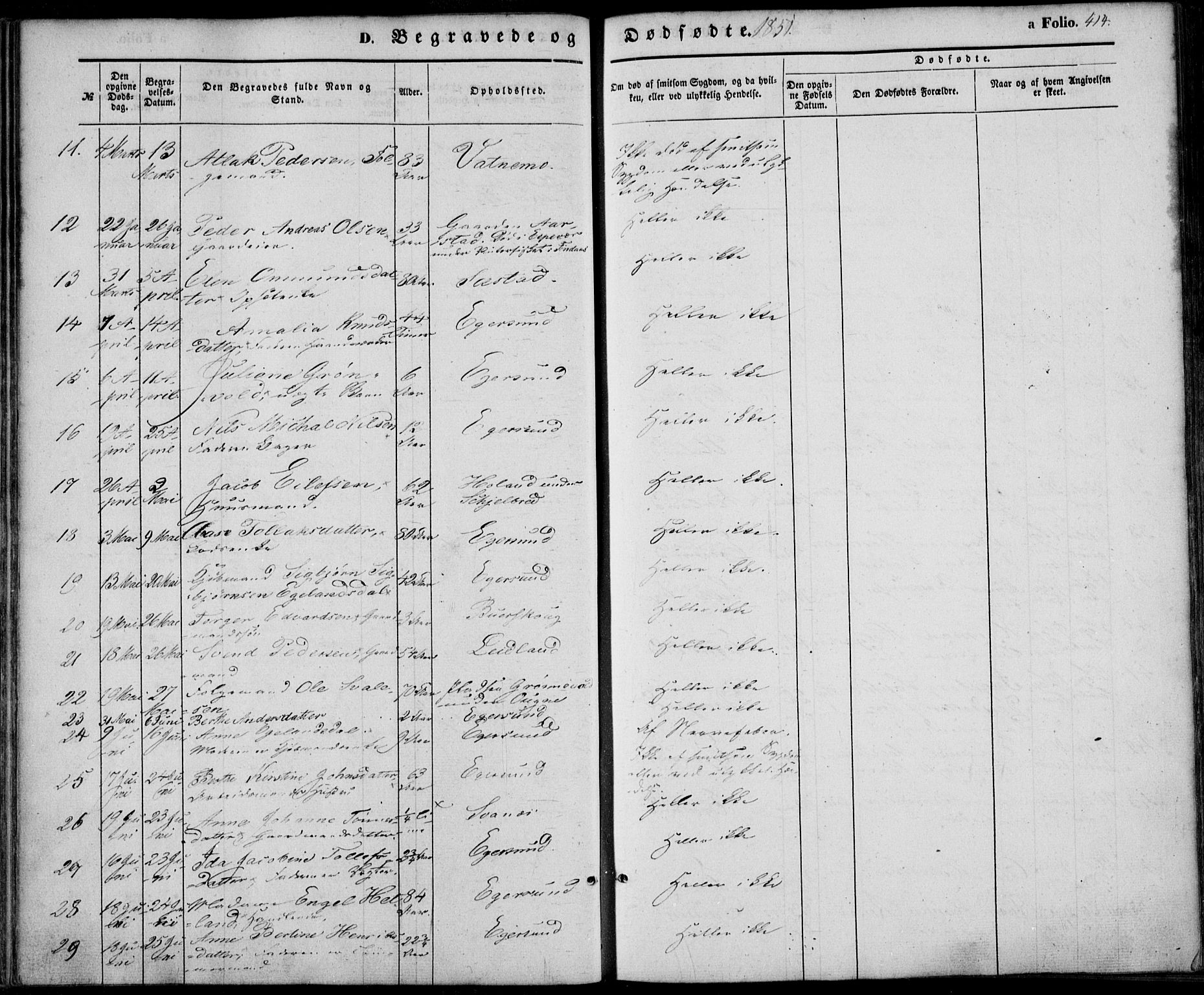 Eigersund sokneprestkontor, AV/SAST-A-101807/S08/L0013: Parish register (official) no. A 12.2, 1850-1865, p. 414