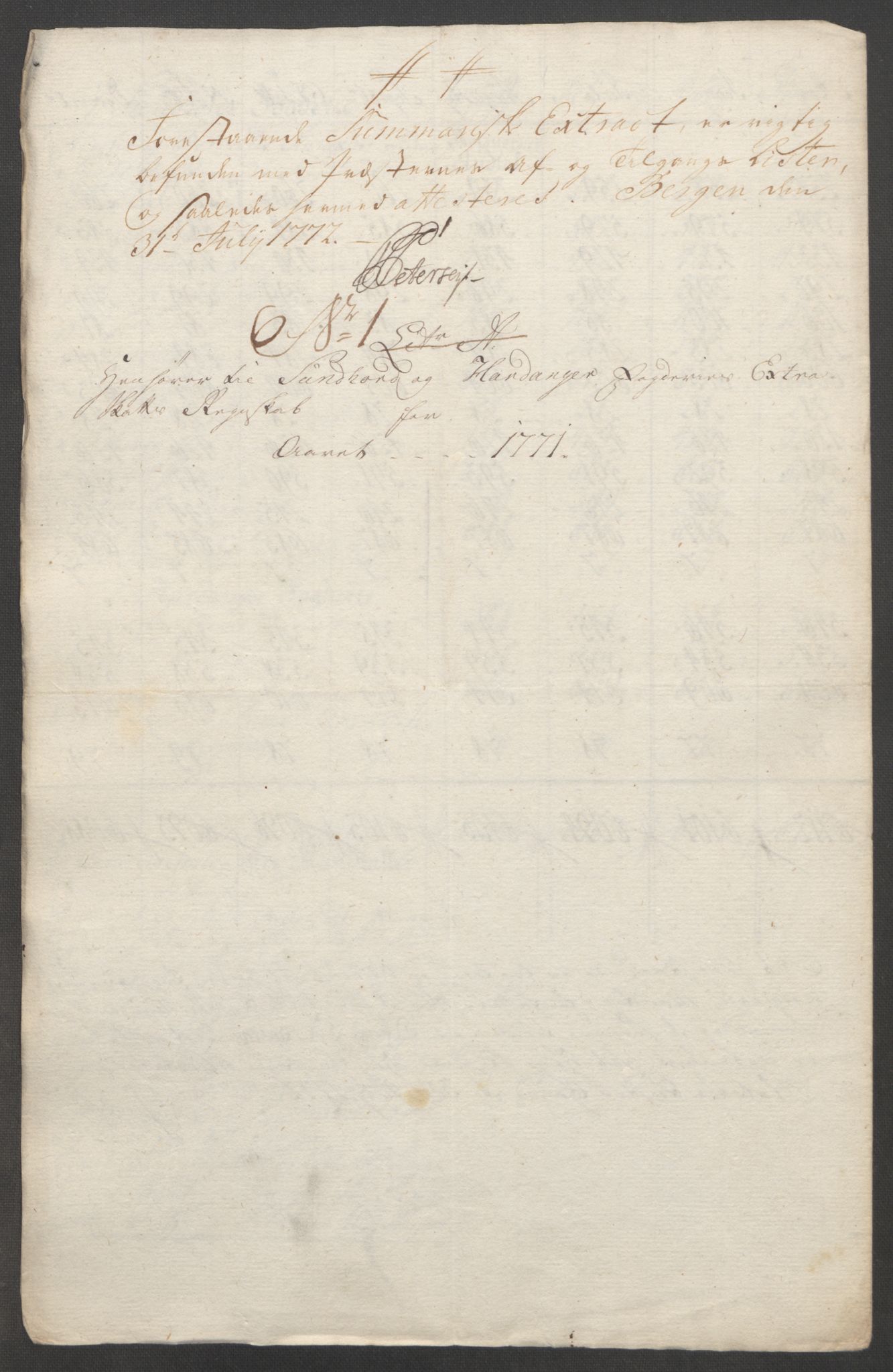 Rentekammeret inntil 1814, Reviderte regnskaper, Fogderegnskap, RA/EA-4092/R48/L3136: Ekstraskatten Sunnhordland og Hardanger, 1762-1772, p. 249