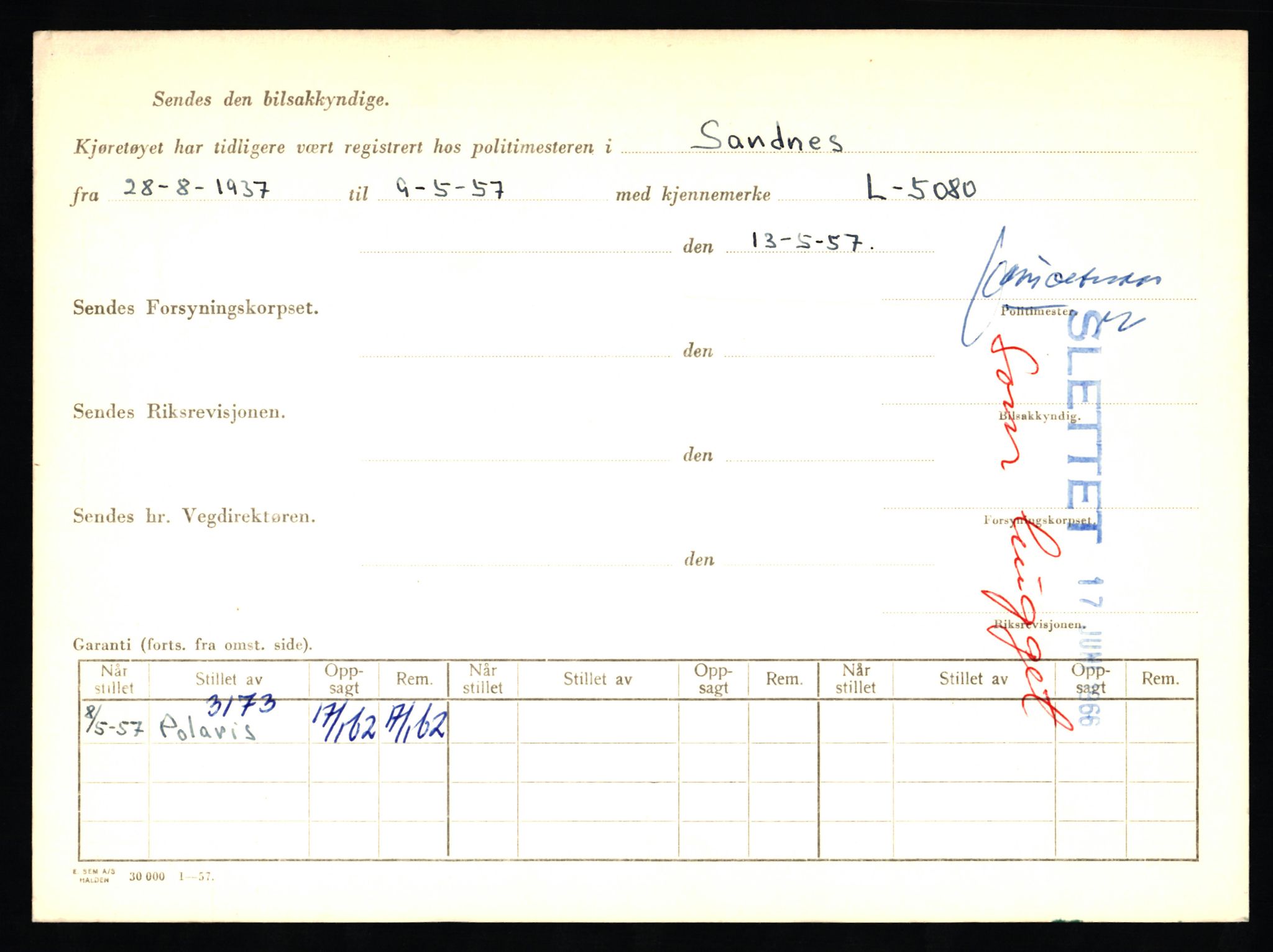 Stavanger trafikkstasjon, AV/SAST-A-101942/0/F/L0014: L-5080 - L-5499, 1930-1971, p. 4