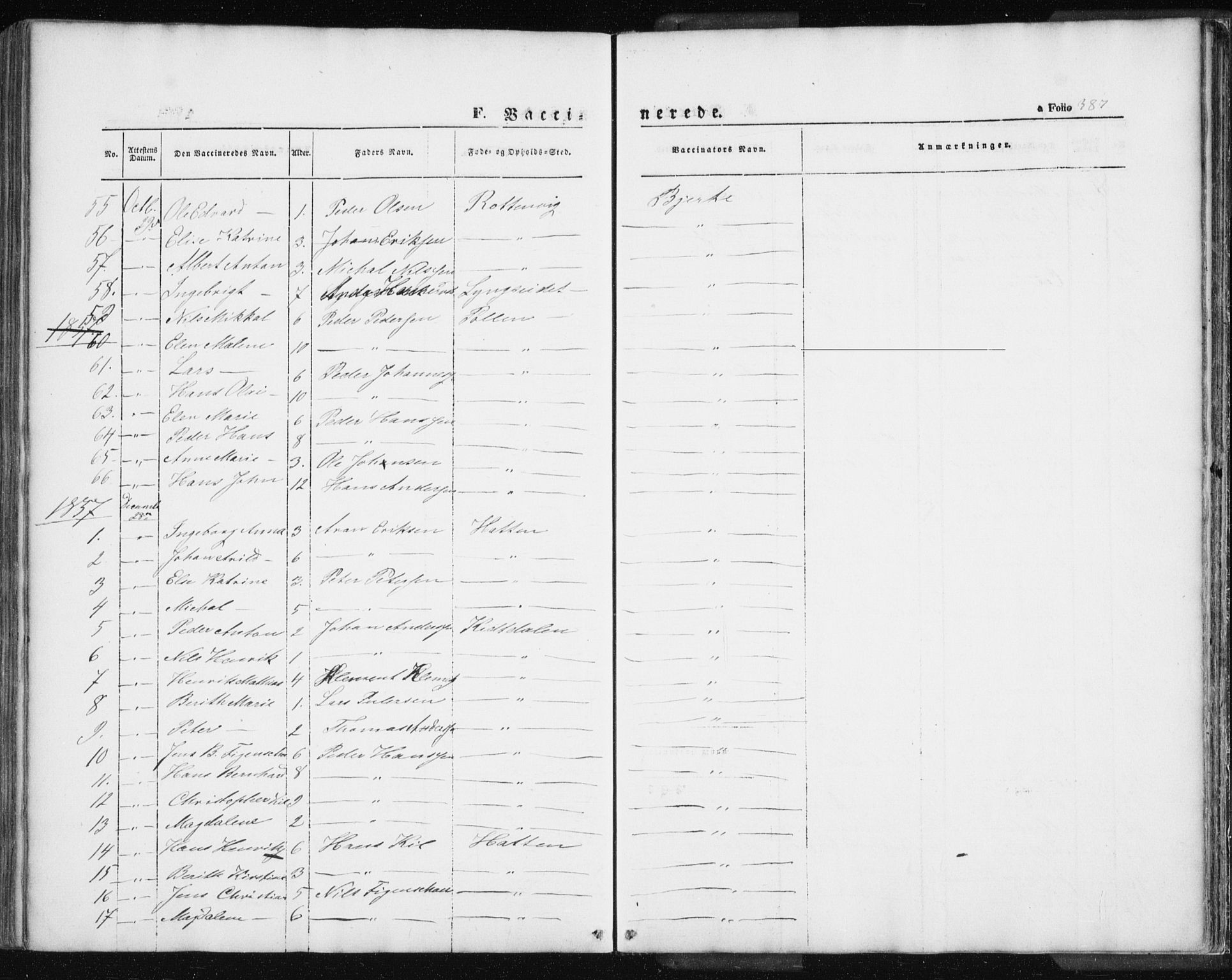 Lyngen sokneprestembete, SATØ/S-1289/H/He/Hea/L0004kirke: Parish register (official) no. 4, 1839-1858, p. 387