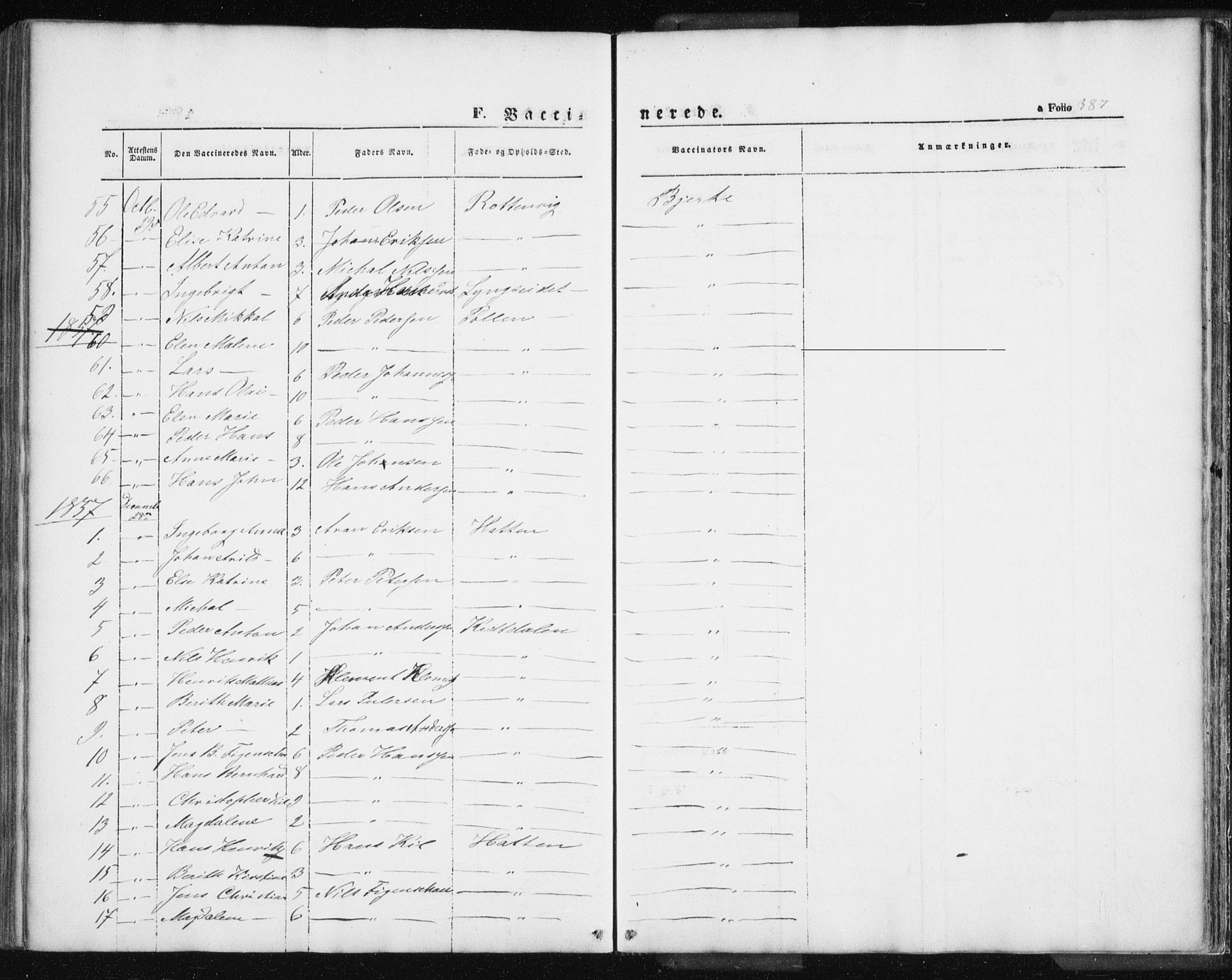 Lyngen sokneprestembete, AV/SATØ-S-1289/H/He/Hea/L0004kirke: Parish register (official) no. 4, 1839-1858, p. 387