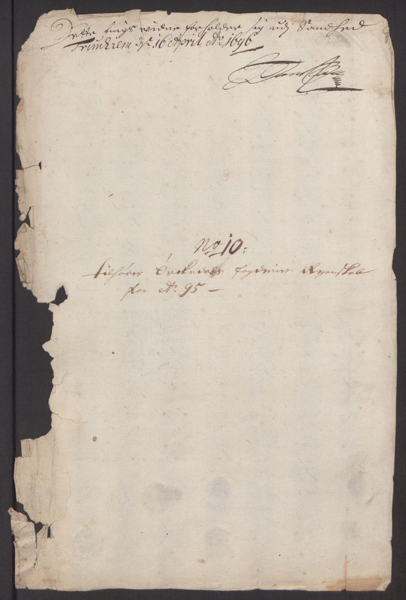 Rentekammeret inntil 1814, Reviderte regnskaper, Fogderegnskap, AV/RA-EA-4092/R60/L3945: Fogderegnskap Orkdal og Gauldal, 1695, p. 243