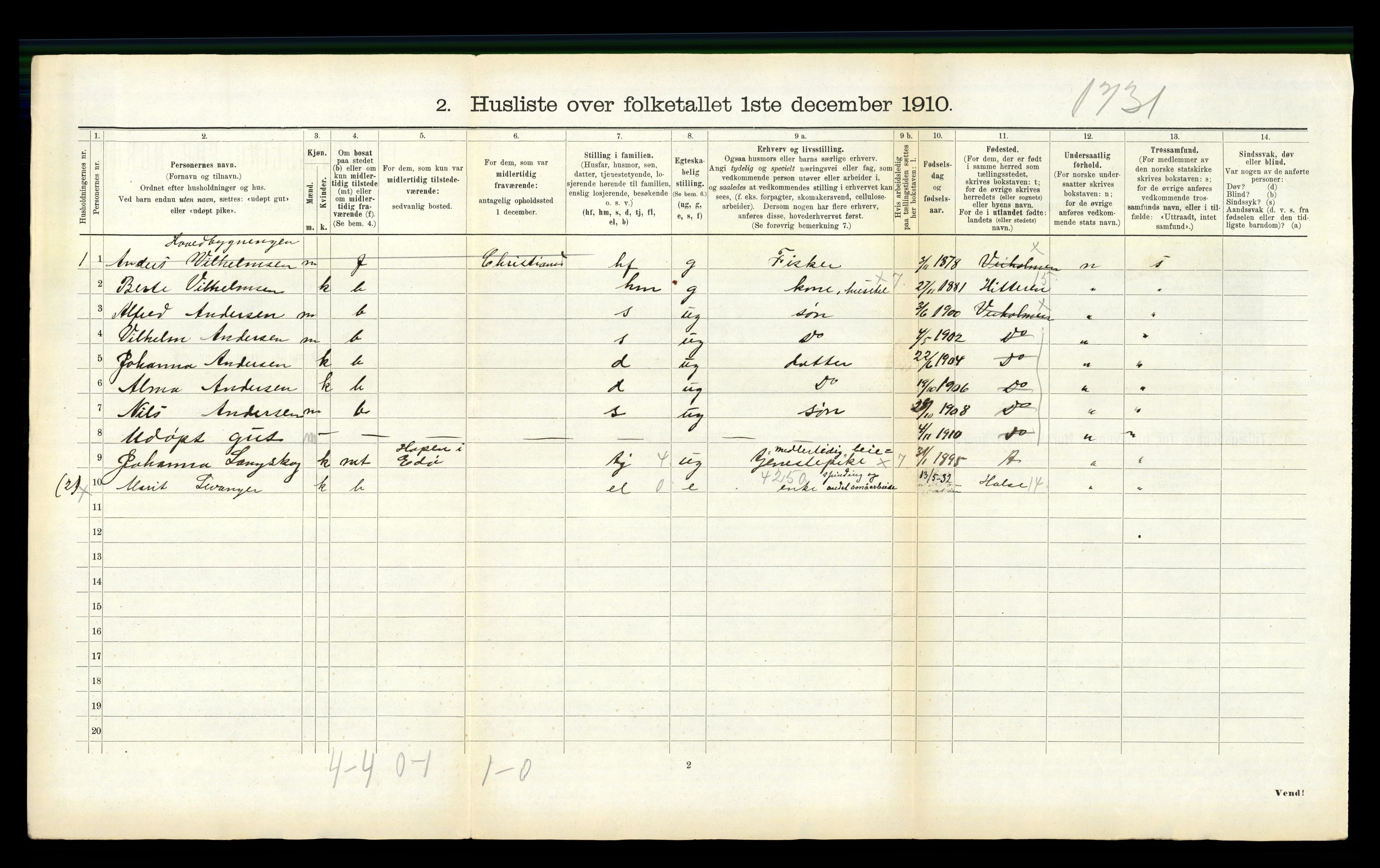 RA, 1910 census for Edøy, 1910, p. 669