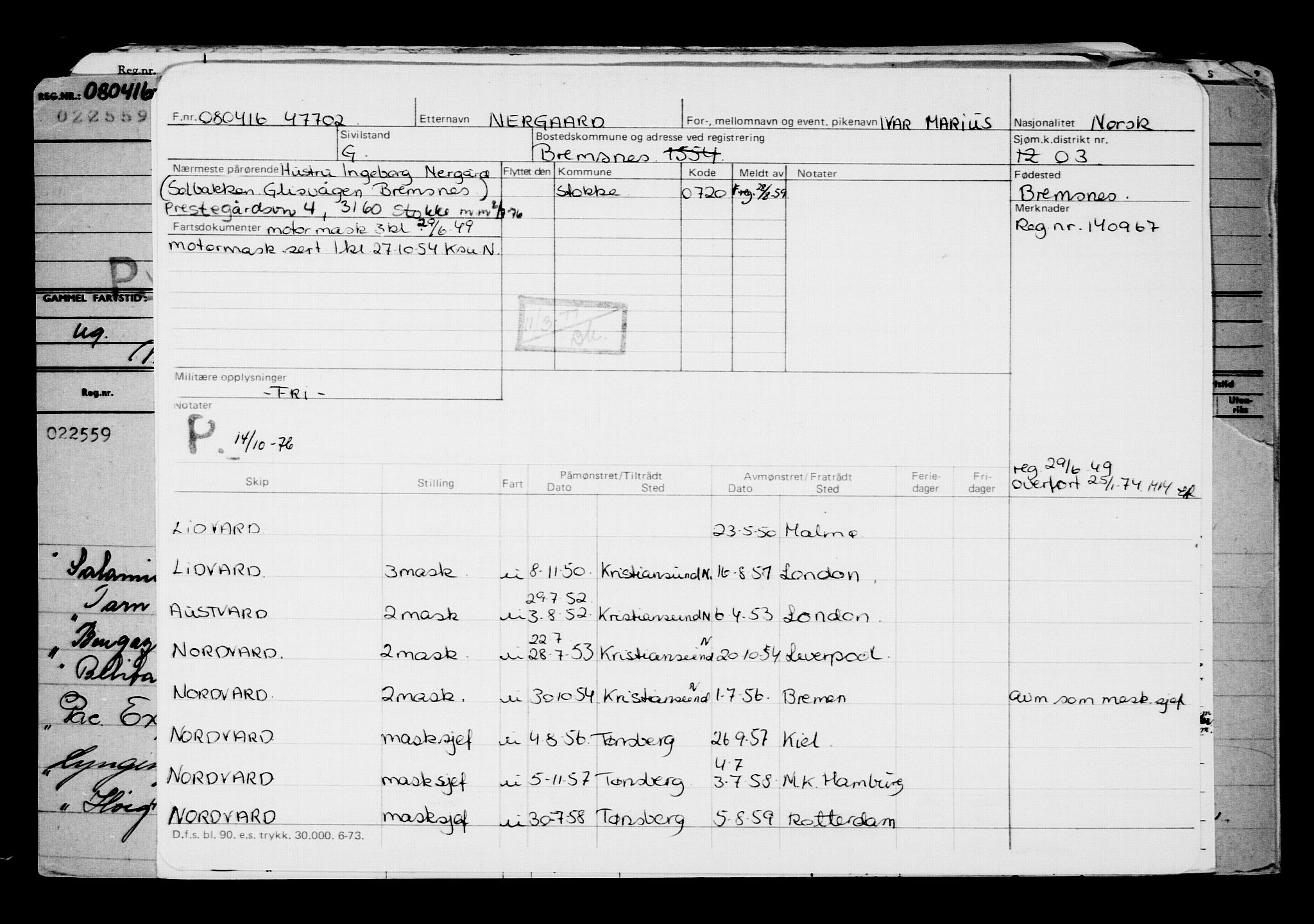 Direktoratet for sjømenn, AV/RA-S-3545/G/Gb/L0138: Hovedkort, 1916, p. 163