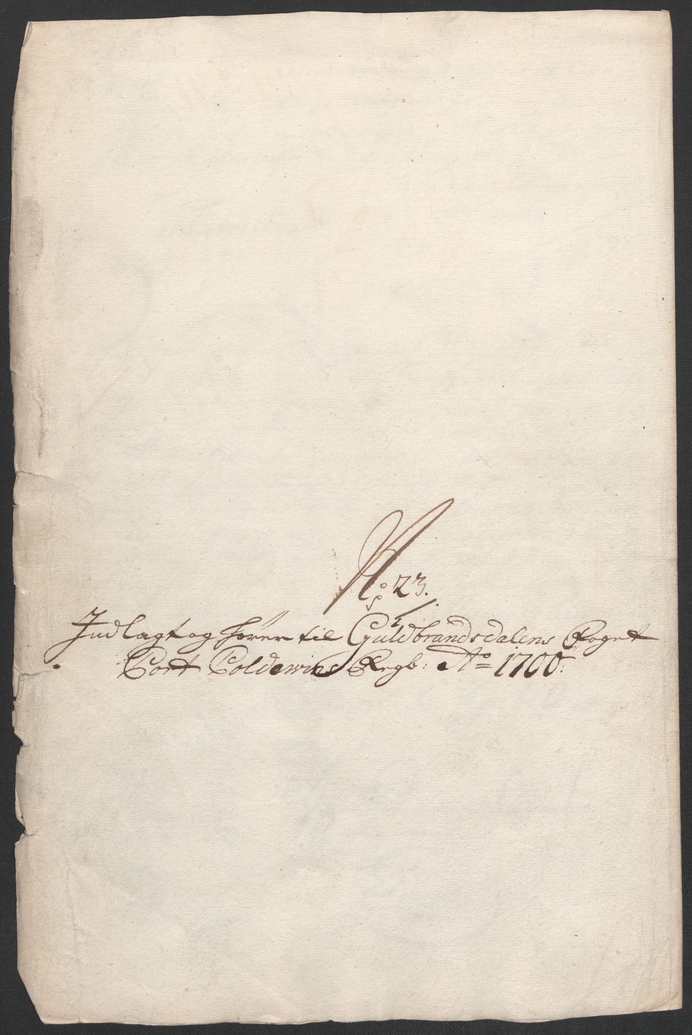 Rentekammeret inntil 1814, Reviderte regnskaper, Fogderegnskap, AV/RA-EA-4092/R17/L1173: Fogderegnskap Gudbrandsdal, 1700, p. 230