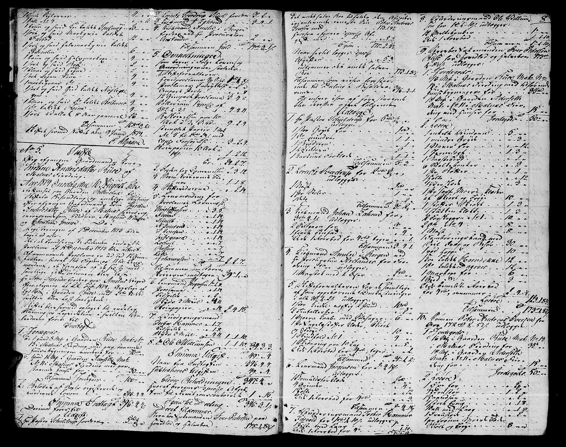 Vesterålen sorenskriveri, AV/SAT-A-4180/1/3/3A/L0012: Skifteprotokoll, 1814-1825, p. 7b-8a
