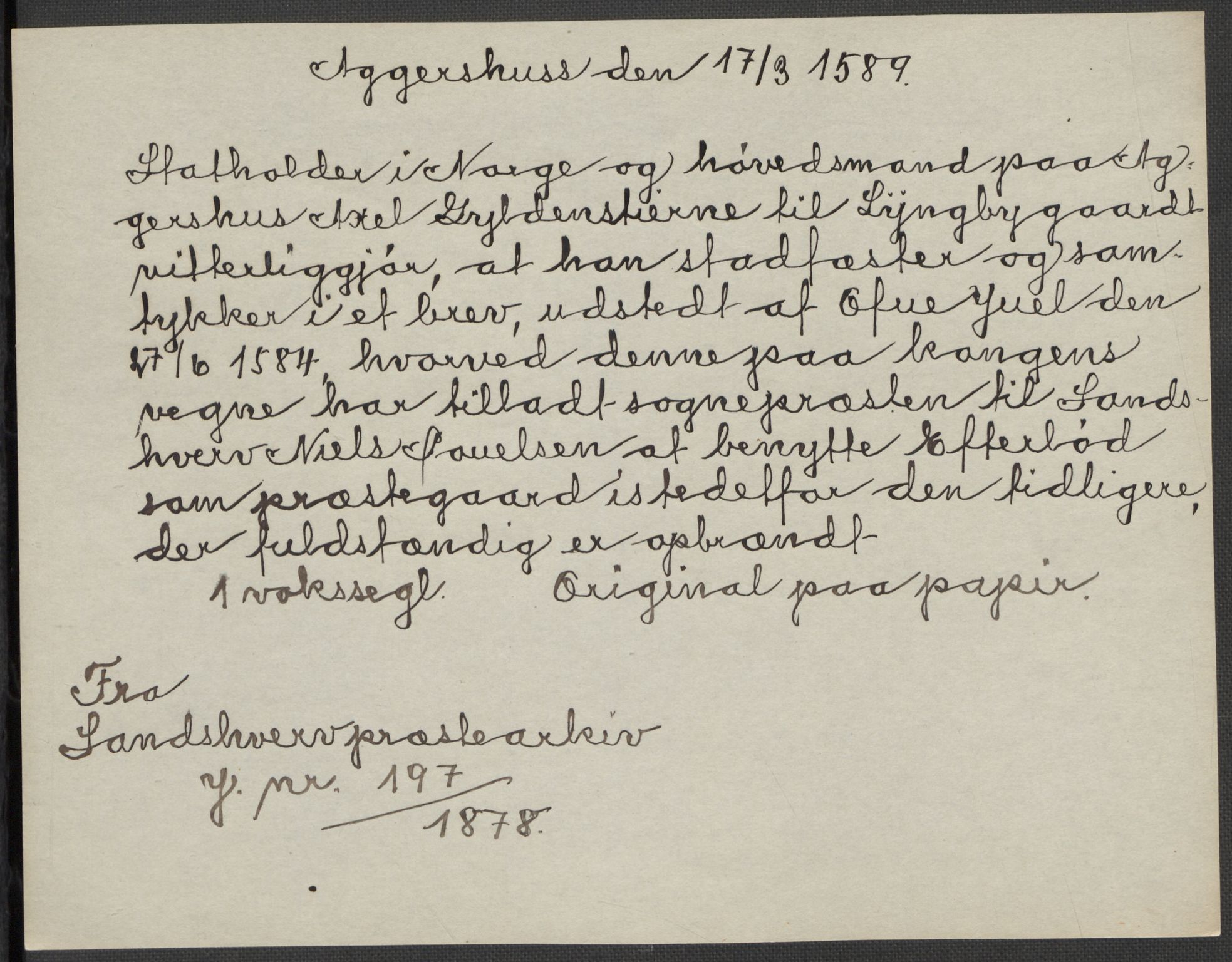 Riksarkivets diplomsamling, AV/RA-EA-5965/F15/L0020: Prestearkiv - Buskerud, 1584-1727, p. 35