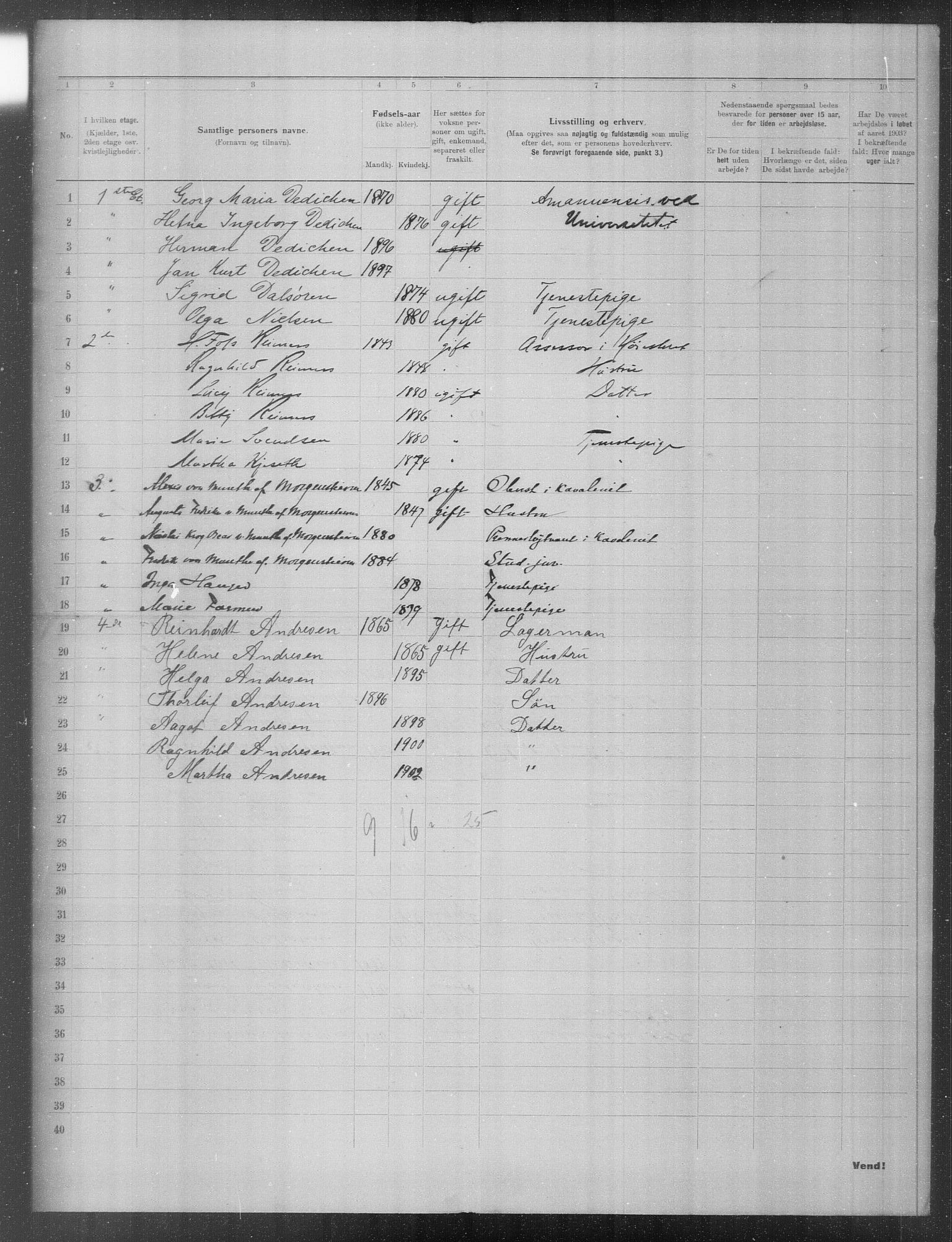 OBA, Municipal Census 1903 for Kristiania, 1903, p. 23562