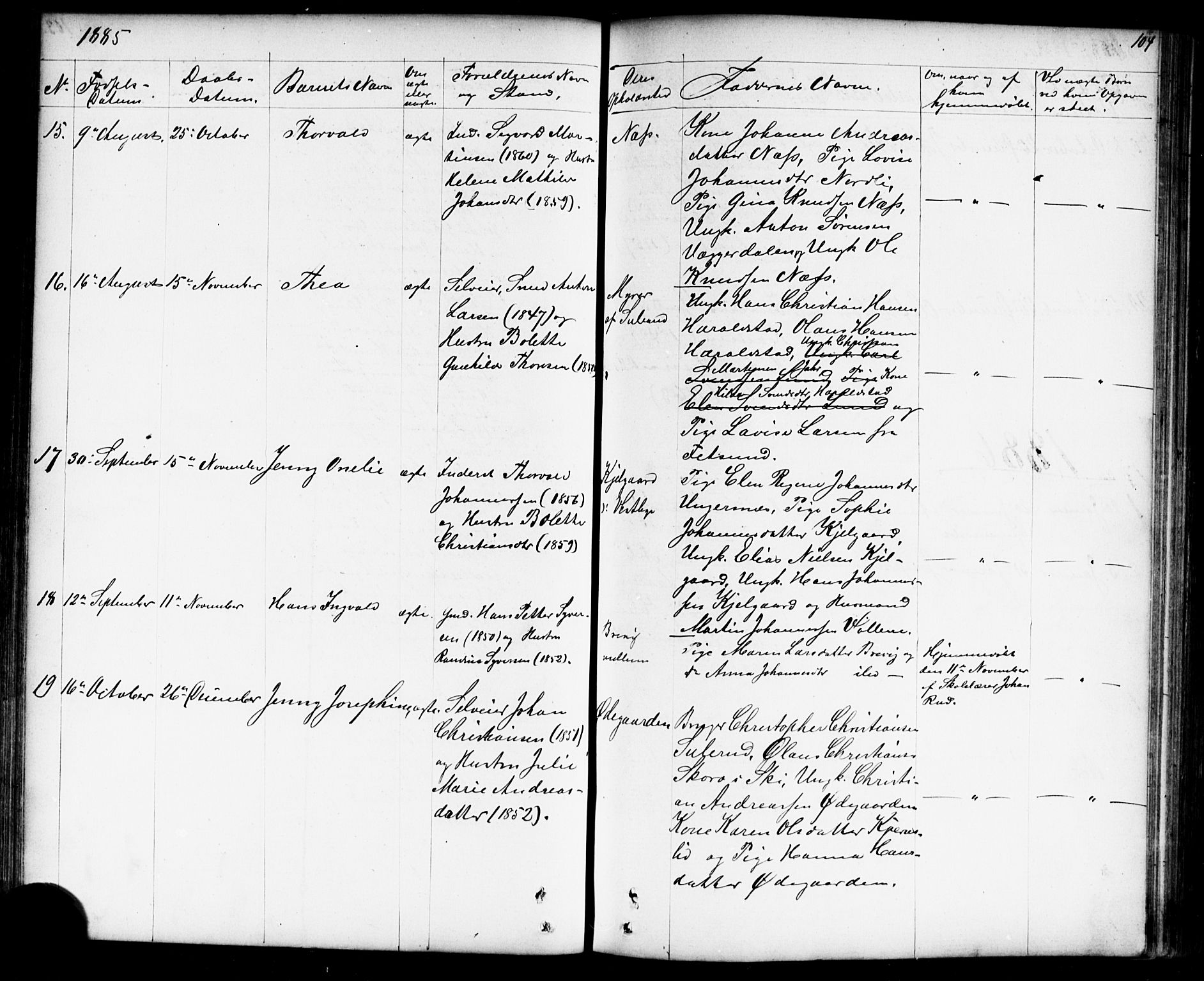 Enebakk prestekontor Kirkebøker, SAO/A-10171c/G/Gb/L0001: Parish register (copy) no. II 1, 1859-1890, p. 104