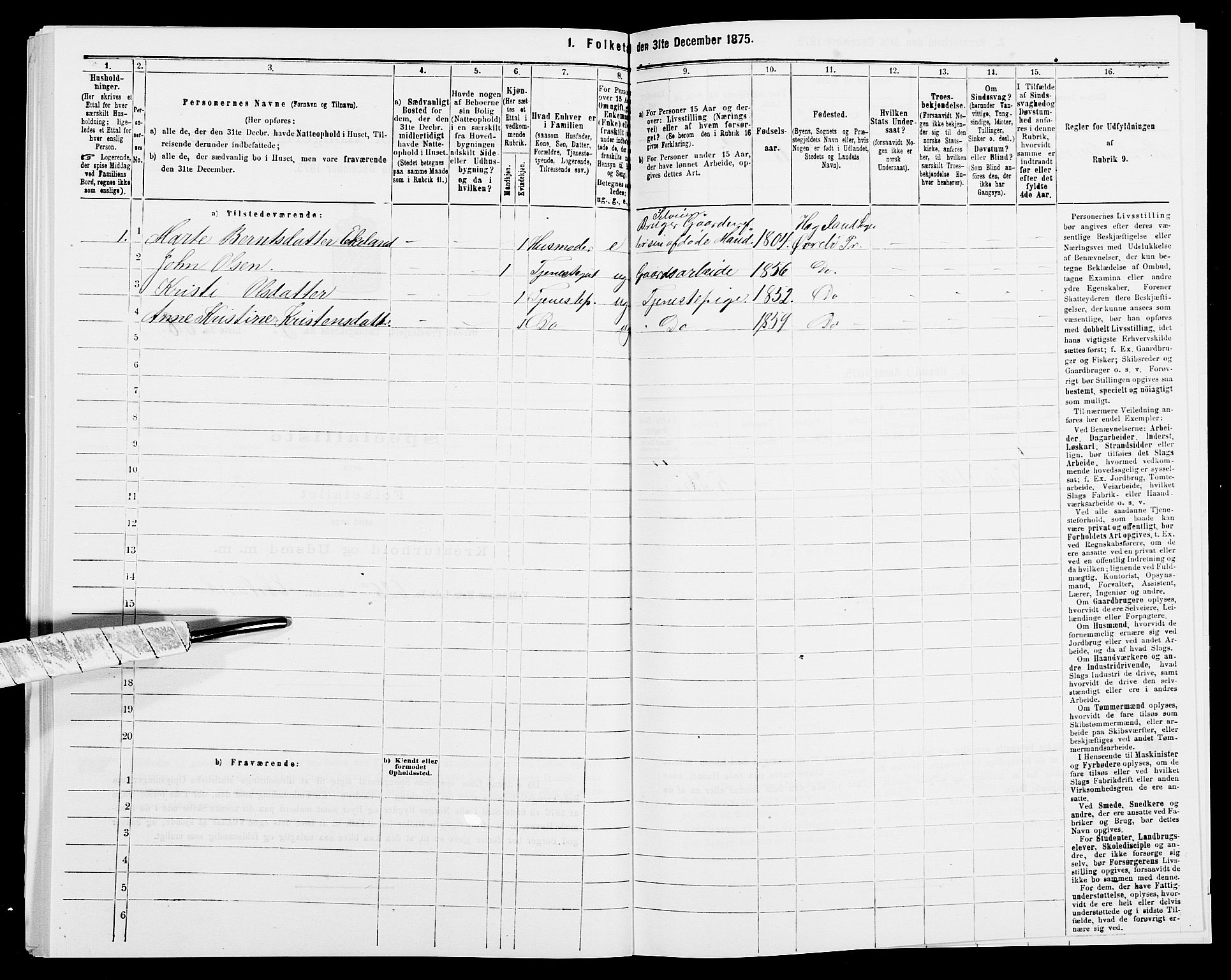 SAK, 1875 census for 1016P Øvrebø, 1875, p. 641