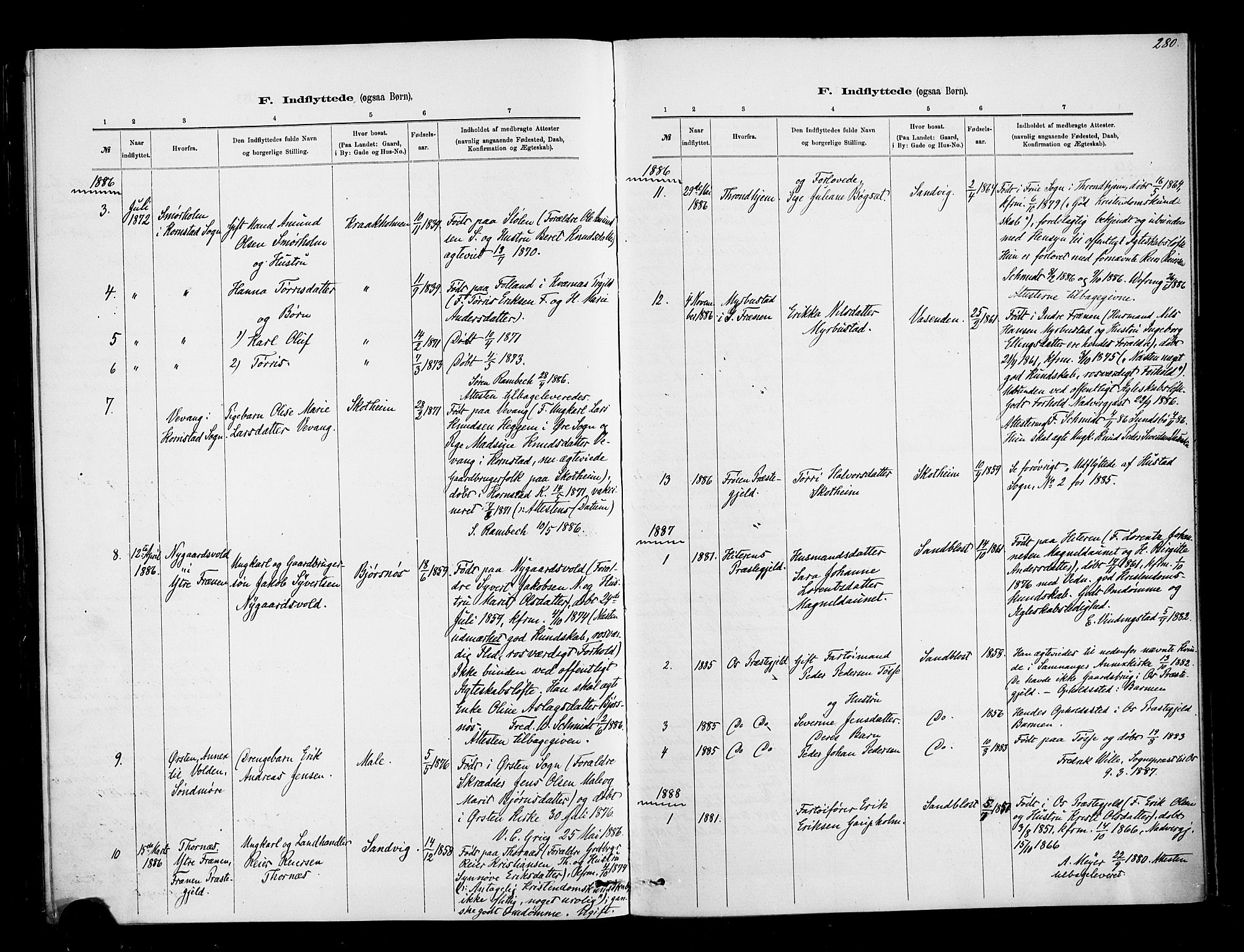 Ministerialprotokoller, klokkerbøker og fødselsregistre - Møre og Romsdal, AV/SAT-A-1454/567/L0778: Parish register (official) no. 567A01, 1881-1903, p. 280