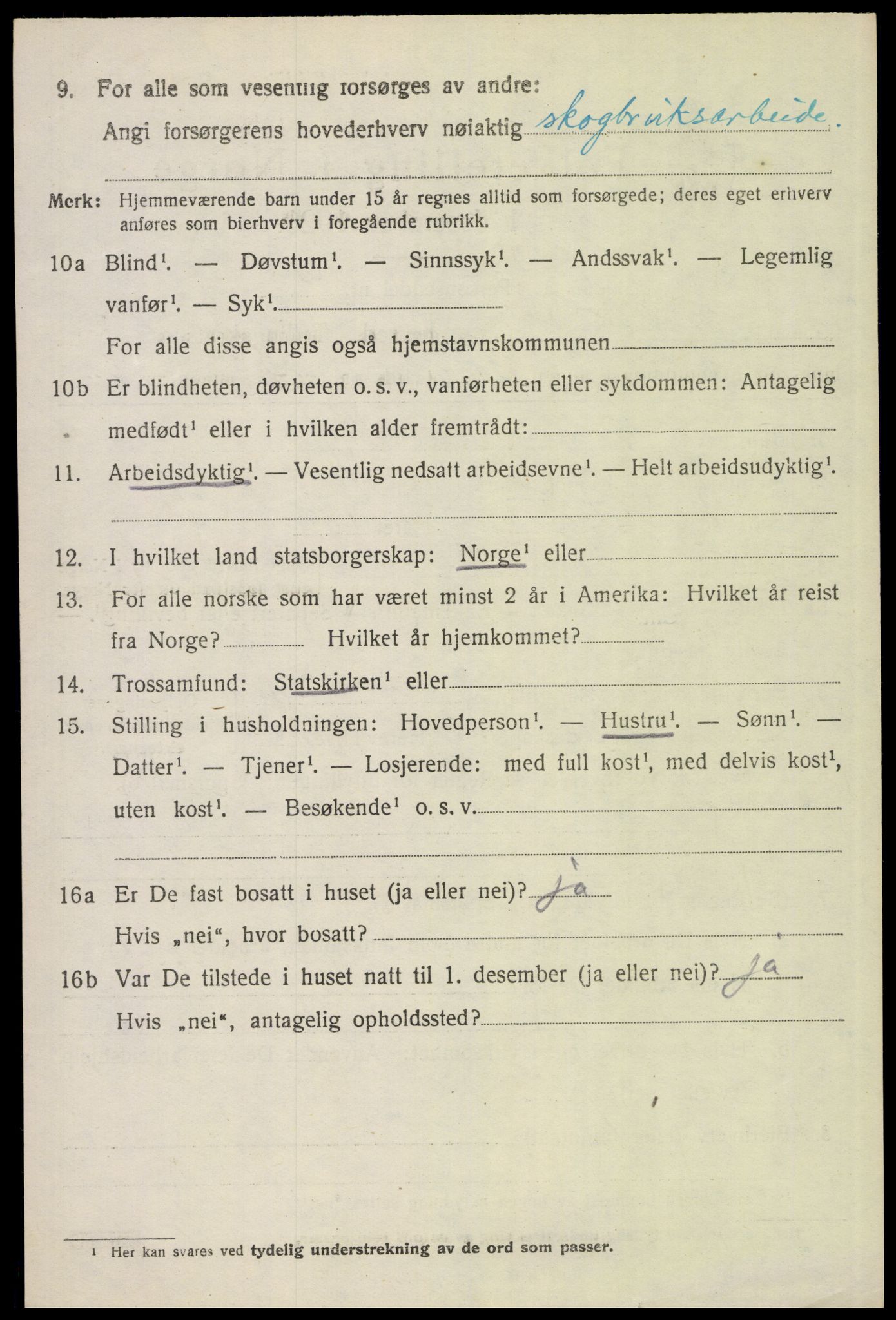 SAH, 1920 census for Elverum, 1920, p. 17269