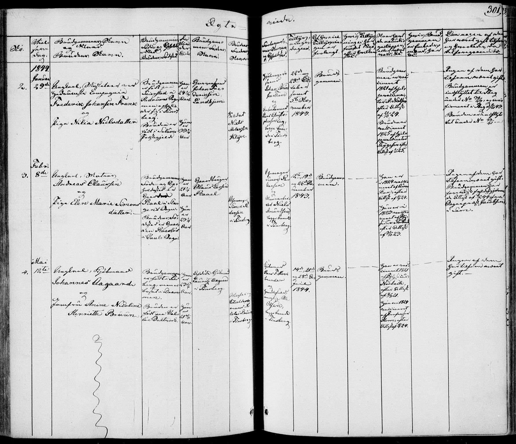 Tønsberg kirkebøker, AV/SAKO-A-330/F/Fa/L0006: Parish register (official) no. I 6, 1836-1844, p. 301