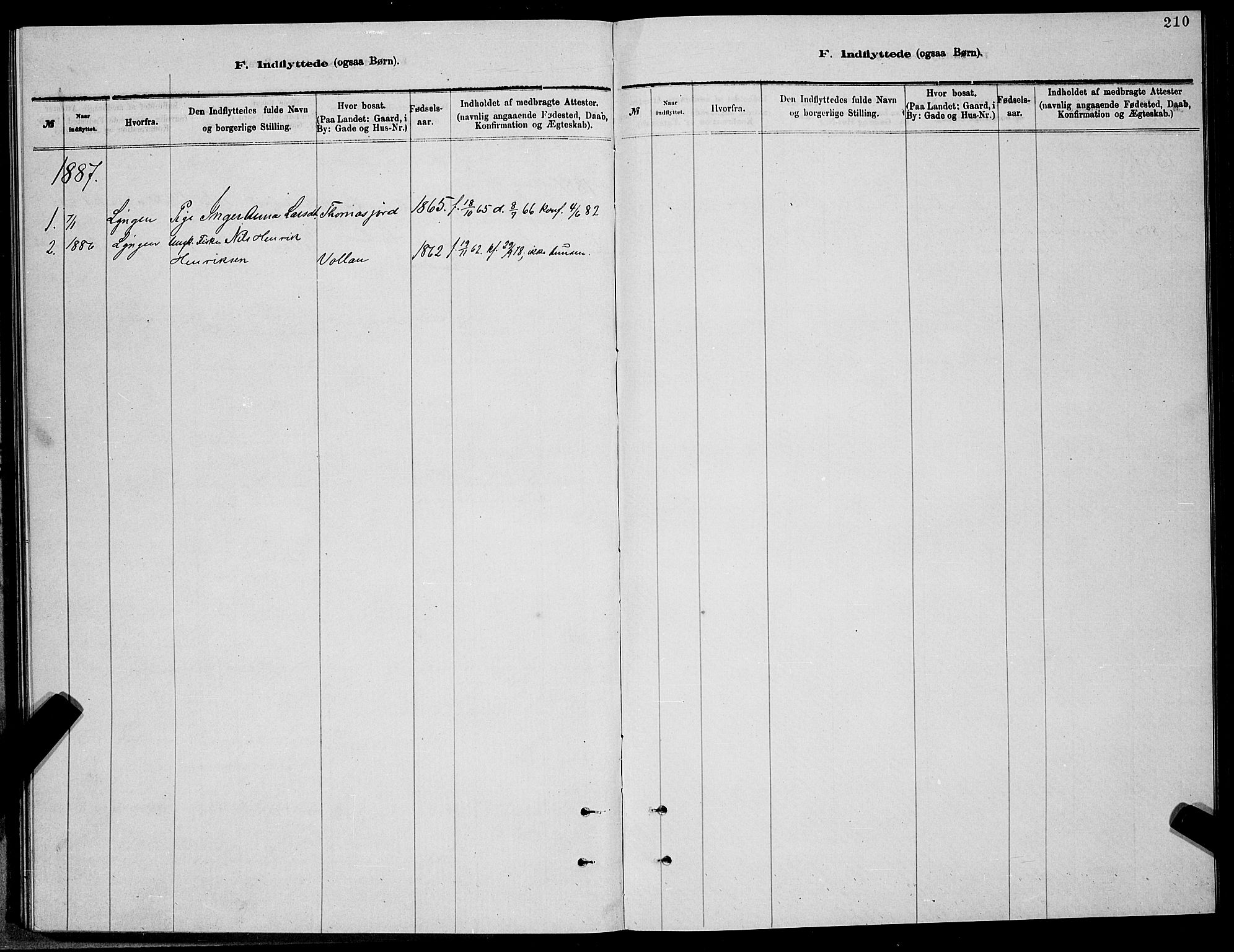 Balsfjord sokneprestembete, SATØ/S-1303/G/Ga/L0007klokker: Parish register (copy) no. 7, 1878-1889, p. 210