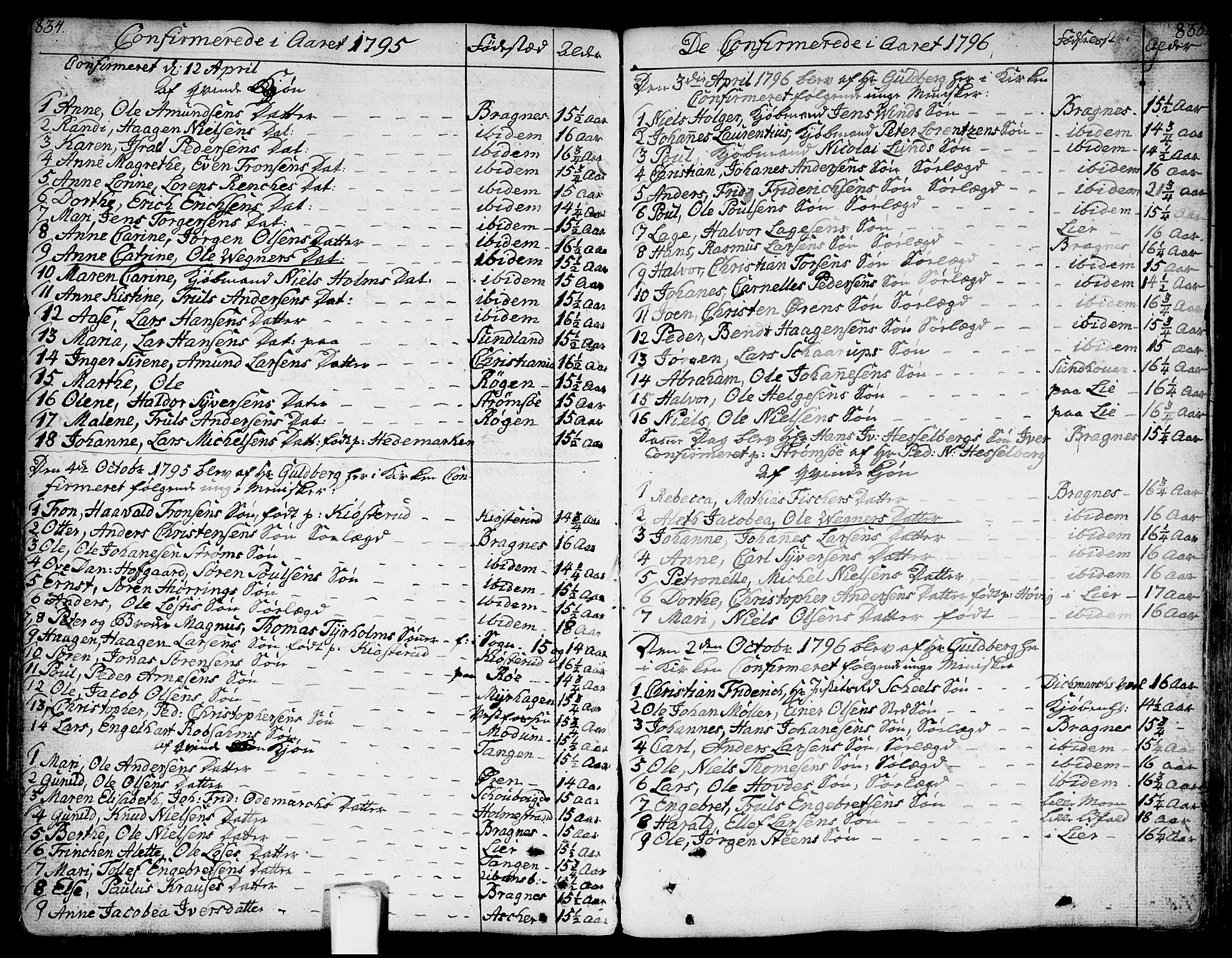 Bragernes kirkebøker, SAKO/A-6/F/Fa/L0006a: Parish register (official) no. I 6, 1782-1814, p. 834-835