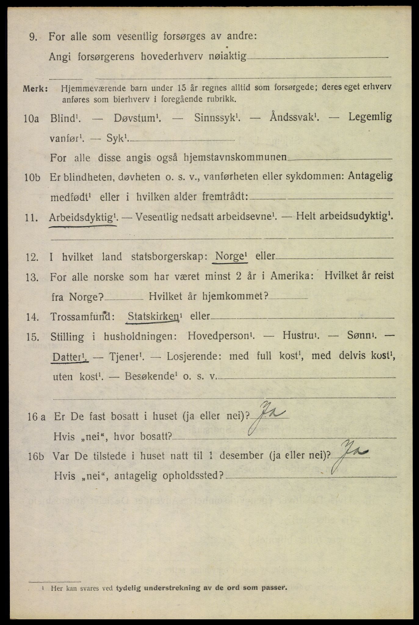 SAH, 1920 census for Elverum, 1920, p. 26447