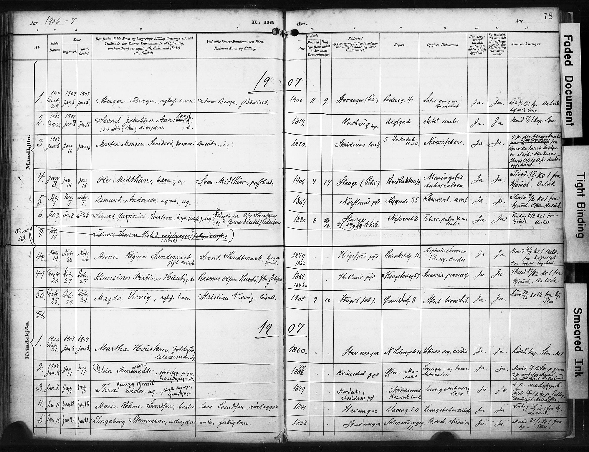 St. Petri sokneprestkontor, AV/SAST-A-101813/001/30/30BA/L0022: Parish register (official) no. A 22, 1895-1919, p. 78