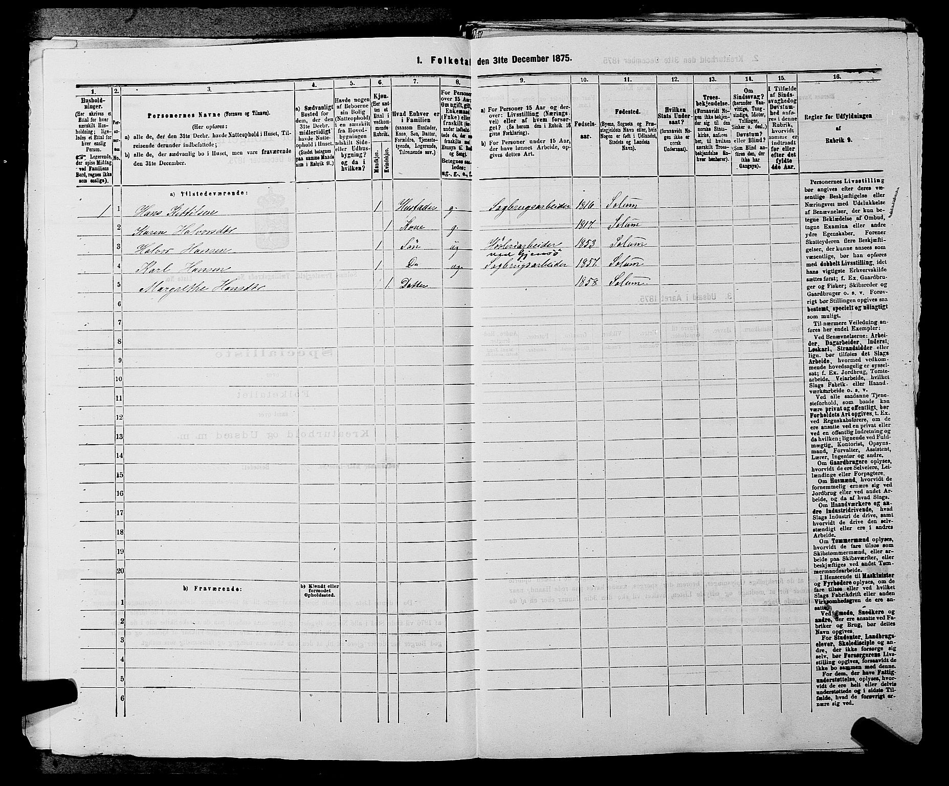 SAKO, 1875 census for 0818P Solum, 1875, p. 835