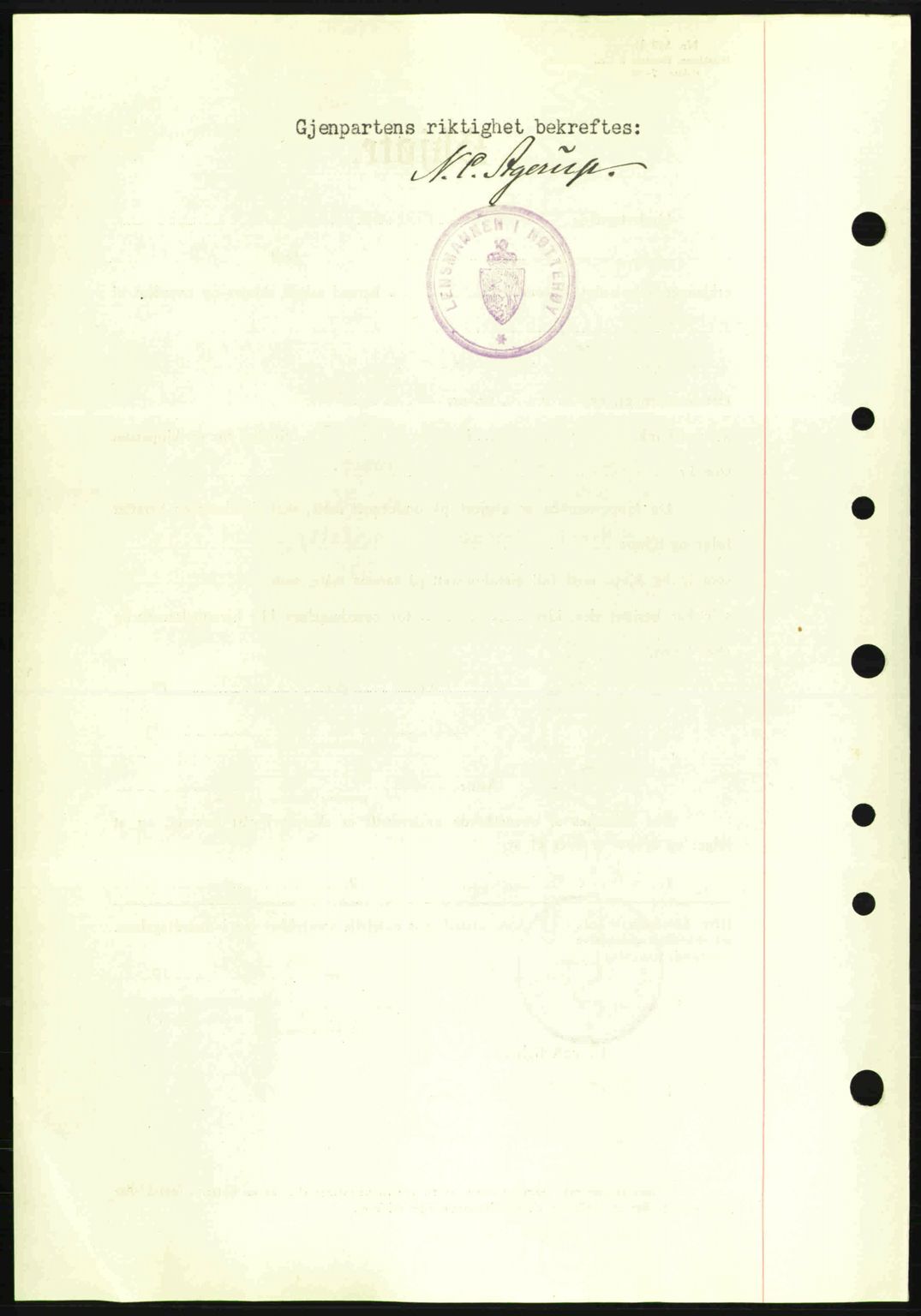 Tønsberg sorenskriveri, AV/SAKO-A-130/G/Ga/Gaa/L0010: Mortgage book no. A10, 1941-1941, Diary no: : 2287/1941