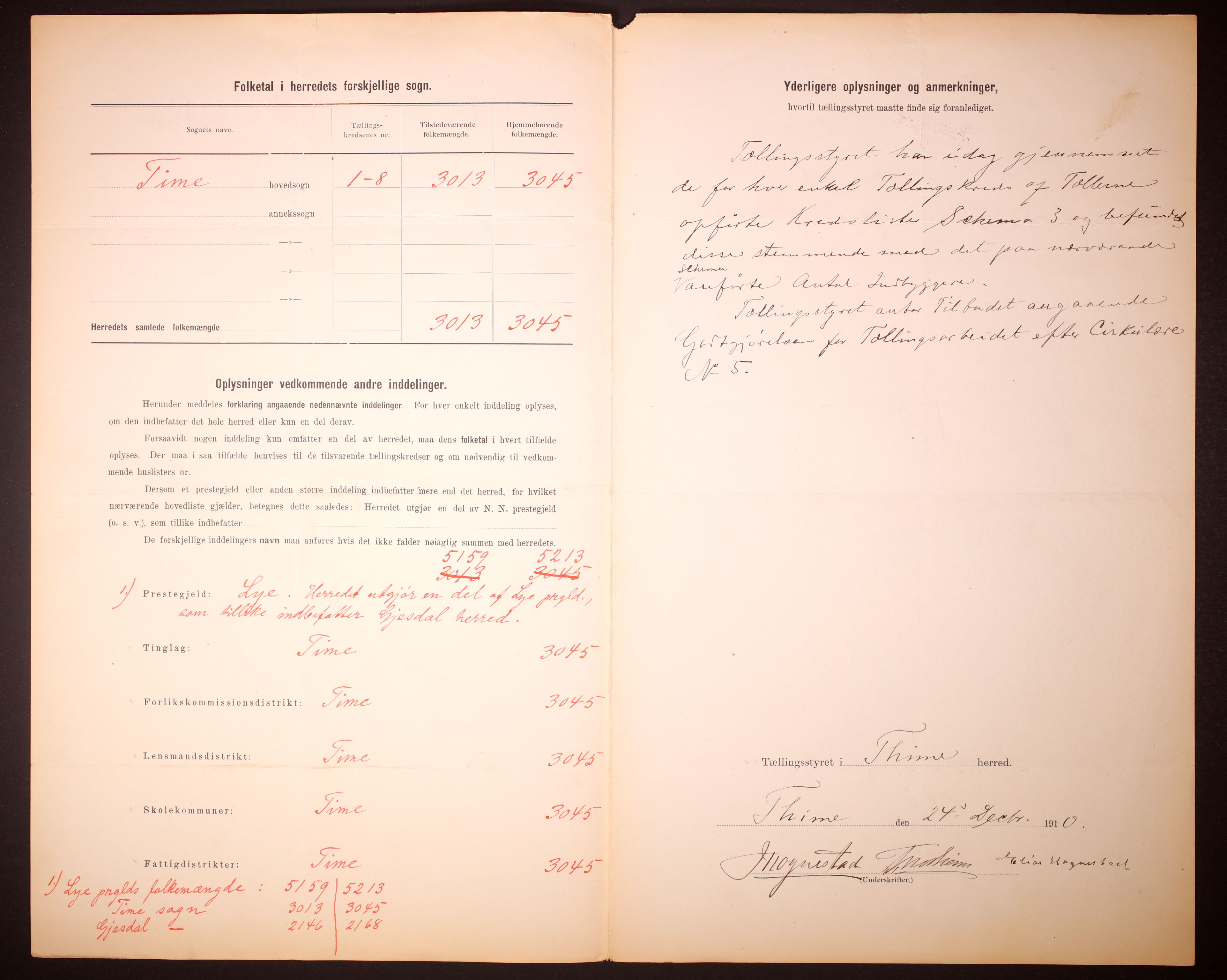 RA, 1910 census for Time, 1910, p. 3