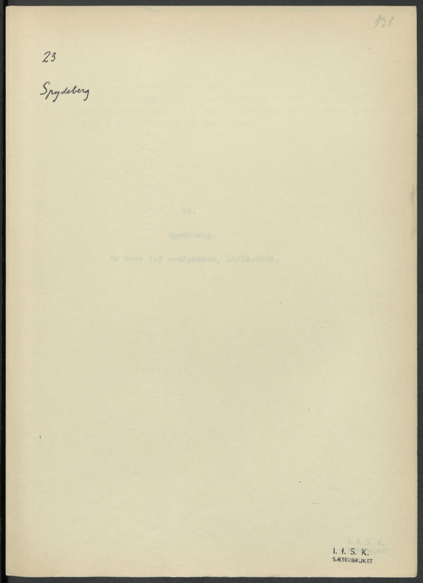 Instituttet for sammenlignende kulturforskning, RA/PA-0424/F/Fc/L0002/0001: Eske B2: / Østfold (perm I), 1932-1935, p. 131