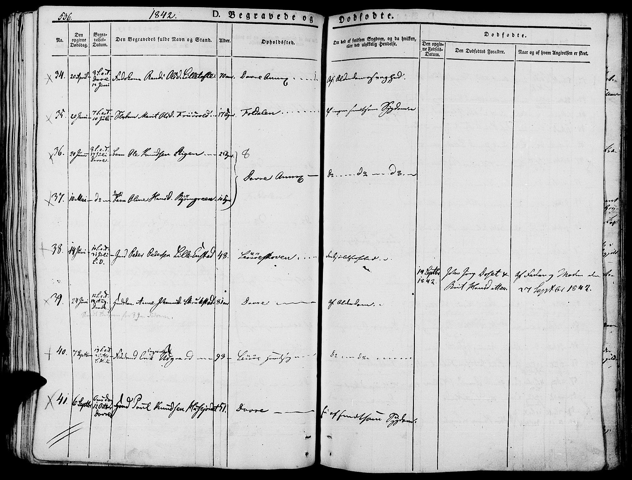 Lesja prestekontor, AV/SAH-PREST-068/H/Ha/Haa/L0005: Parish register (official) no. 5, 1830-1842, p. 536