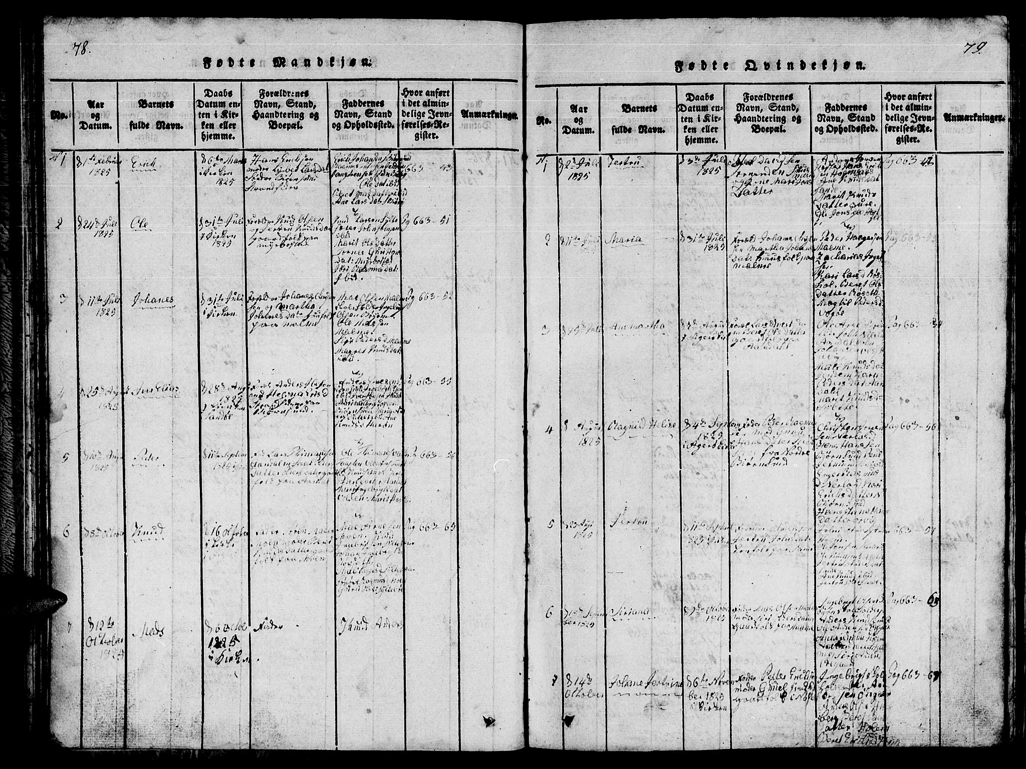 Ministerialprotokoller, klokkerbøker og fødselsregistre - Møre og Romsdal, AV/SAT-A-1454/565/L0752: Parish register (copy) no. 565C01, 1817-1844, p. 78-79