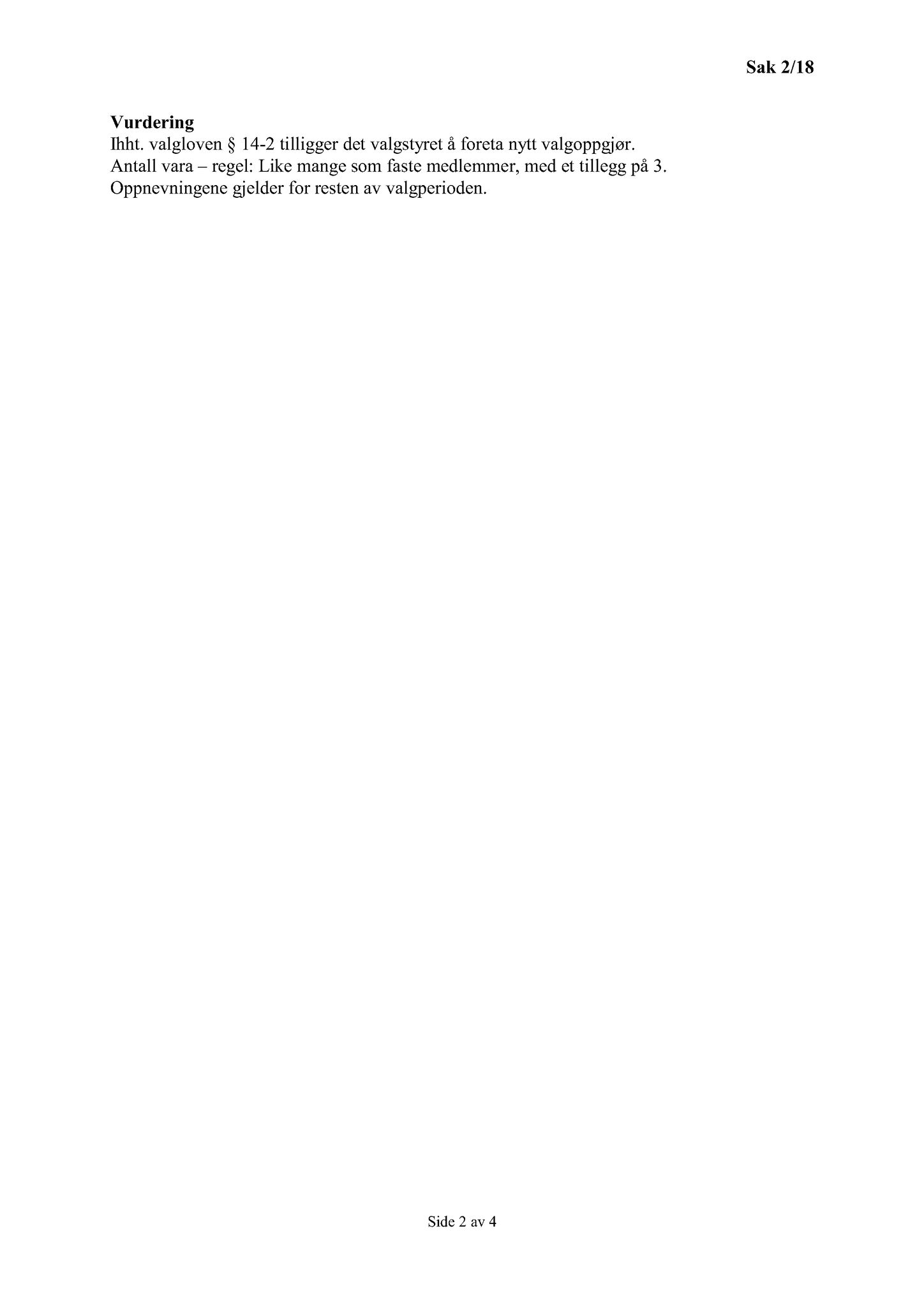 Klæbu Kommune, TRKO/KK/10-VS/L004: Valgnemnda - Møtedokumenter, 2018, p. 13