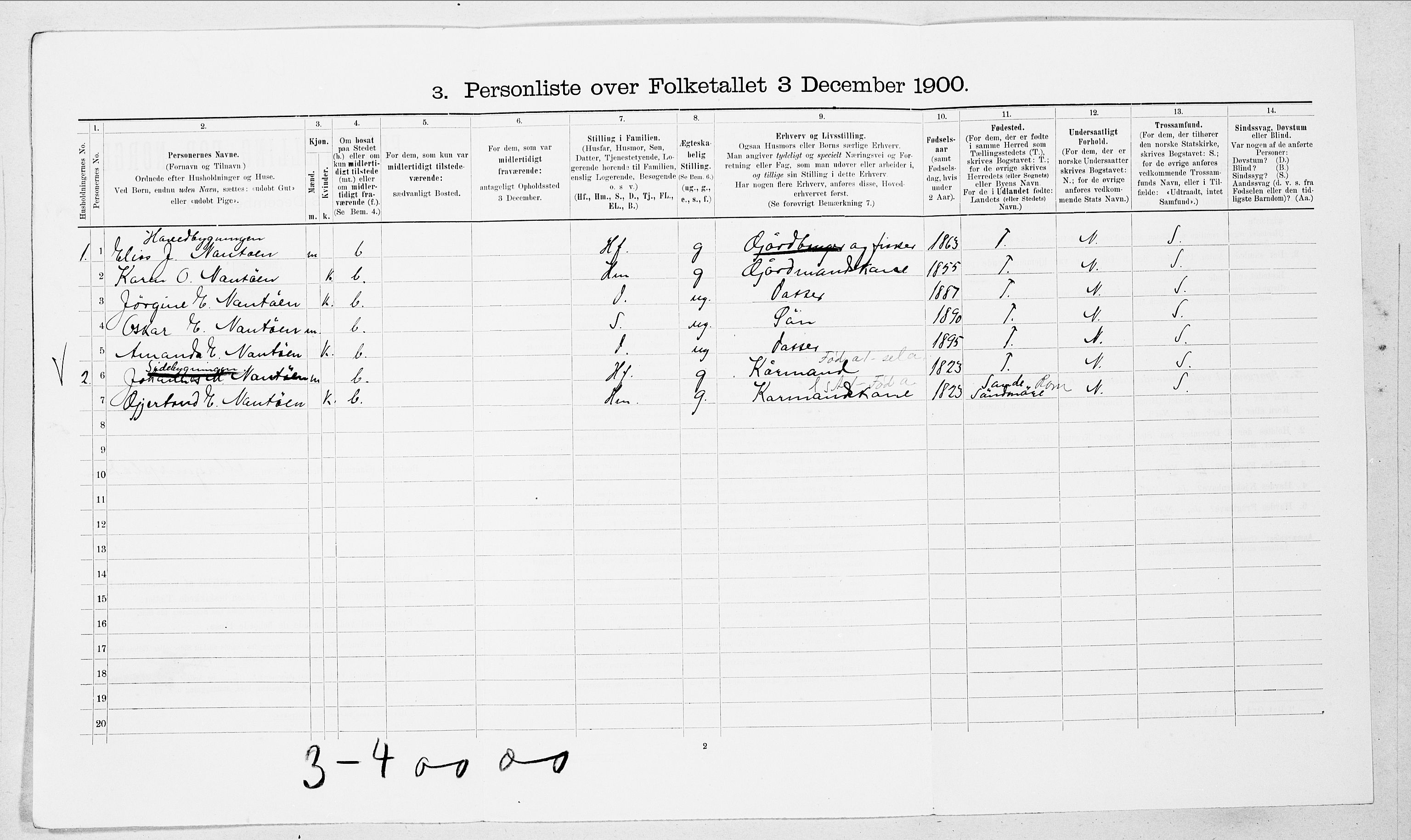 SAT, 1900 census for Herøy, 1900, p. 655