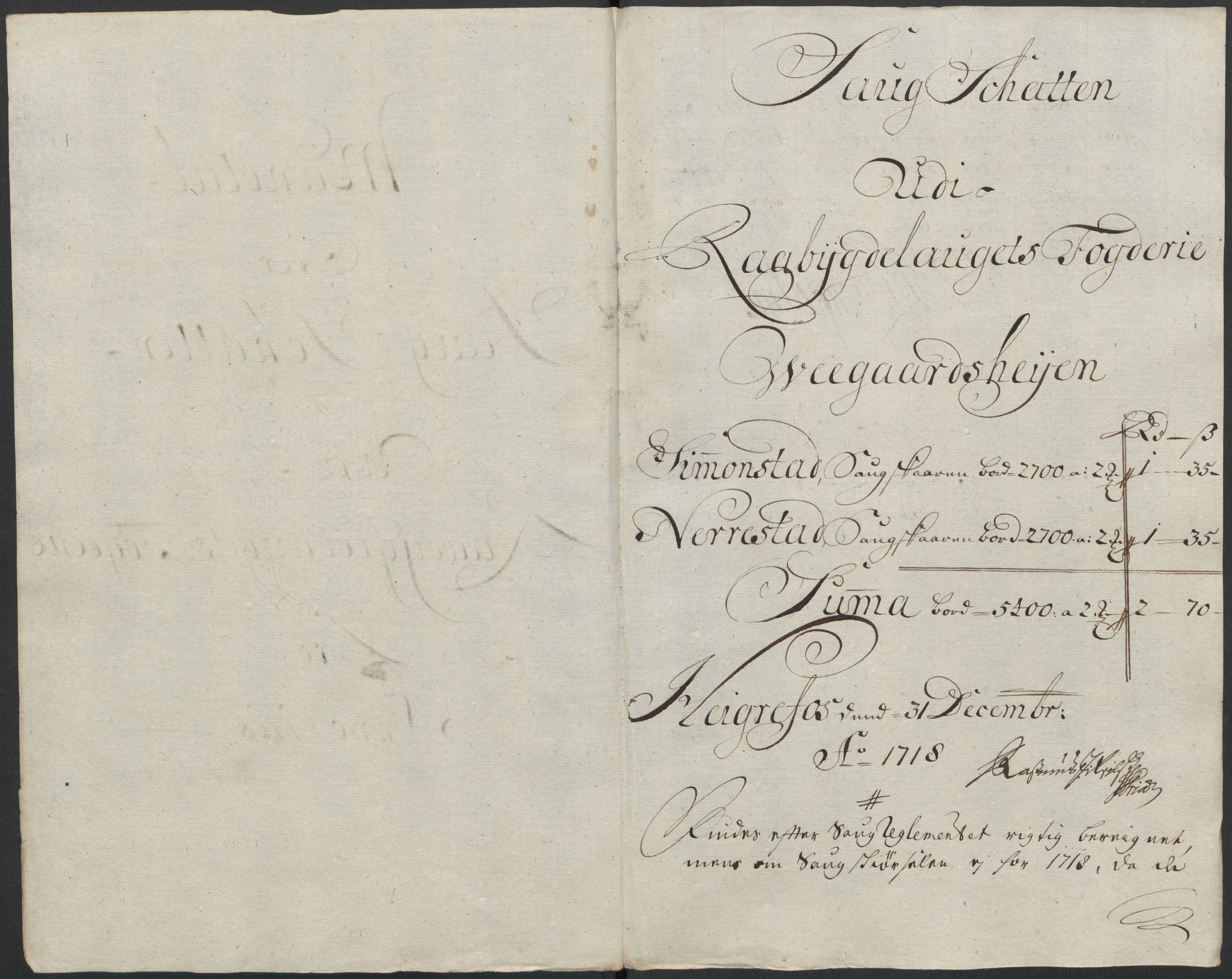 Rentekammeret inntil 1814, Reviderte regnskaper, Fogderegnskap, AV/RA-EA-4092/R40/L2453: Fogderegnskap Råbyggelag, 1718-1719, p. 27