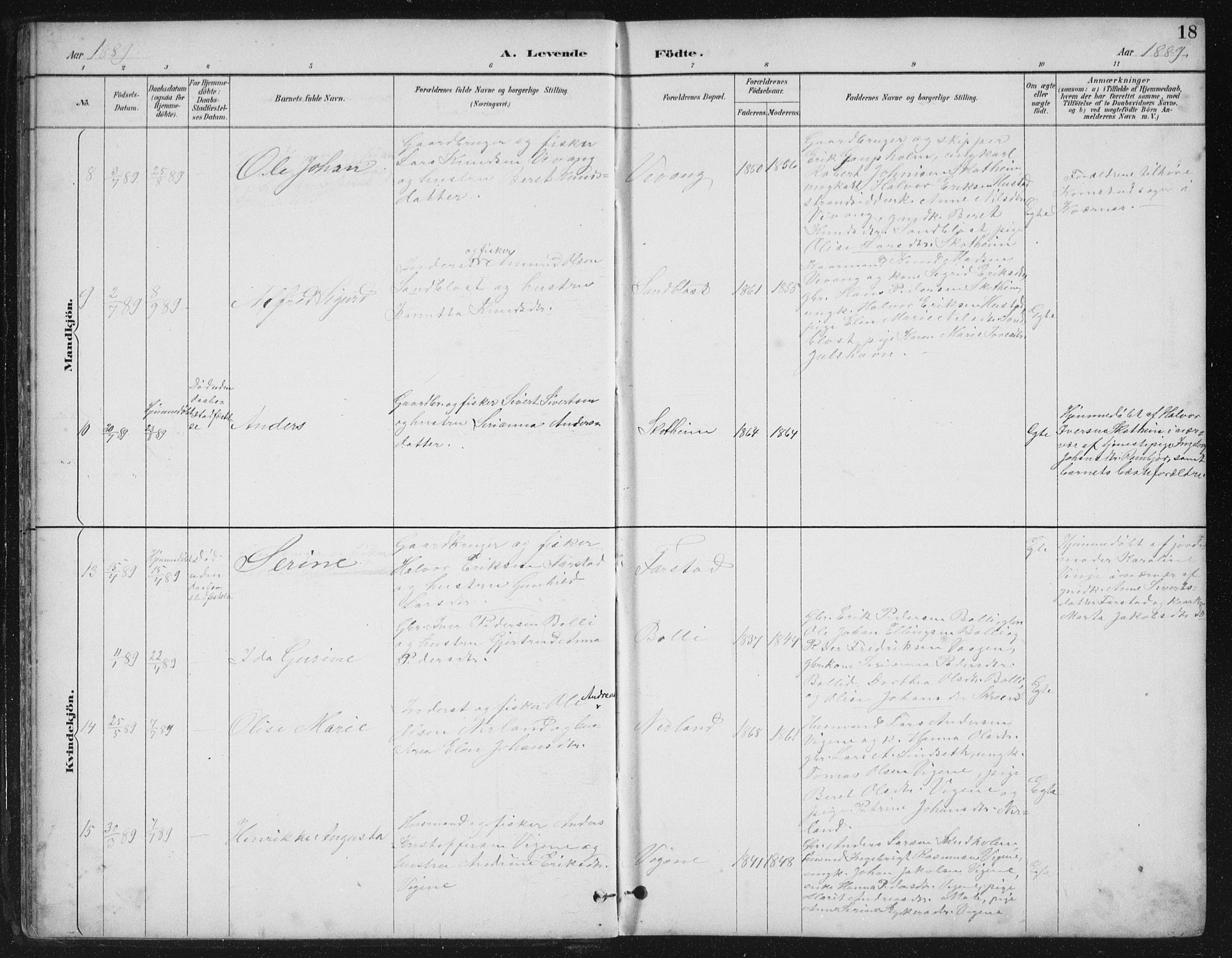 Ministerialprotokoller, klokkerbøker og fødselsregistre - Møre og Romsdal, AV/SAT-A-1454/567/L0783: Parish register (copy) no. 567C03, 1887-1903, p. 18