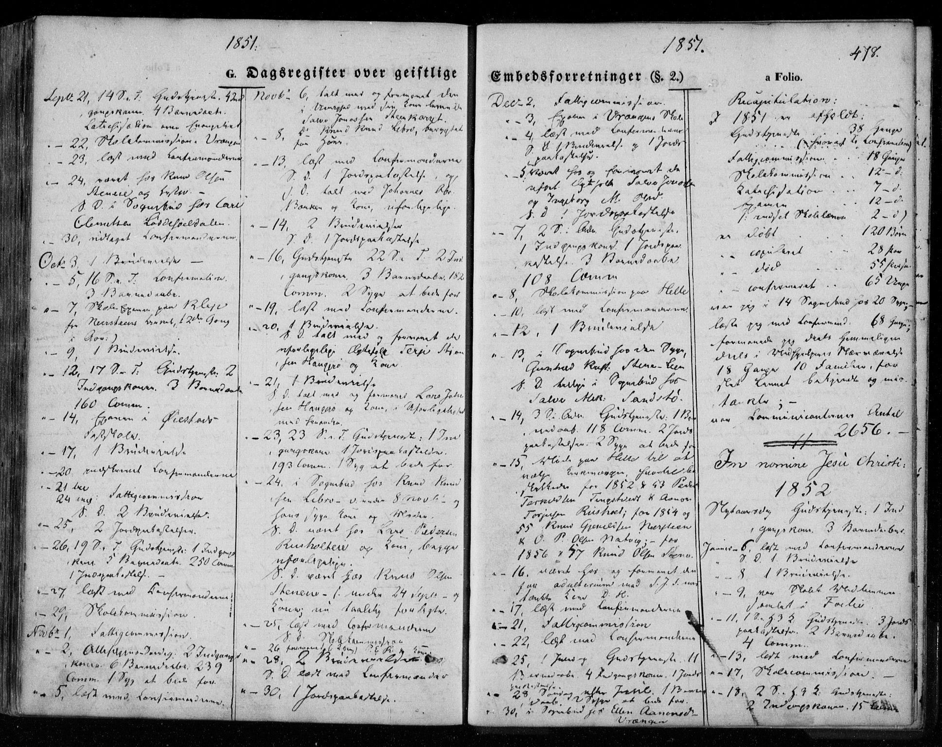 Øyestad sokneprestkontor, SAK/1111-0049/F/Fa/L0014: Parish register (official) no. A 14, 1843-1856, p. 478