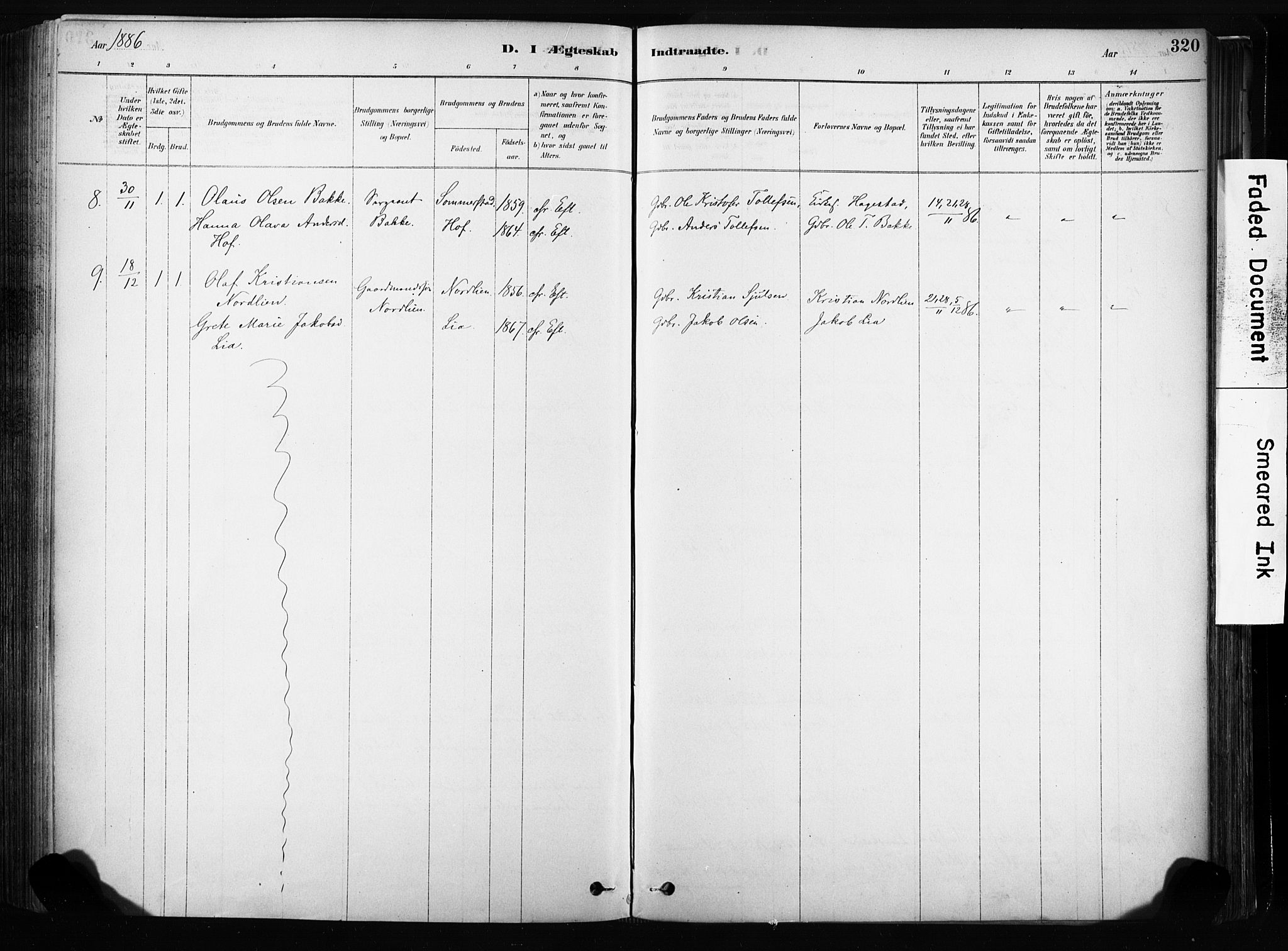Sandsvær kirkebøker, SAKO/A-244/F/Fb/L0001: Parish register (official) no. II 1, 1878-1906, p. 320