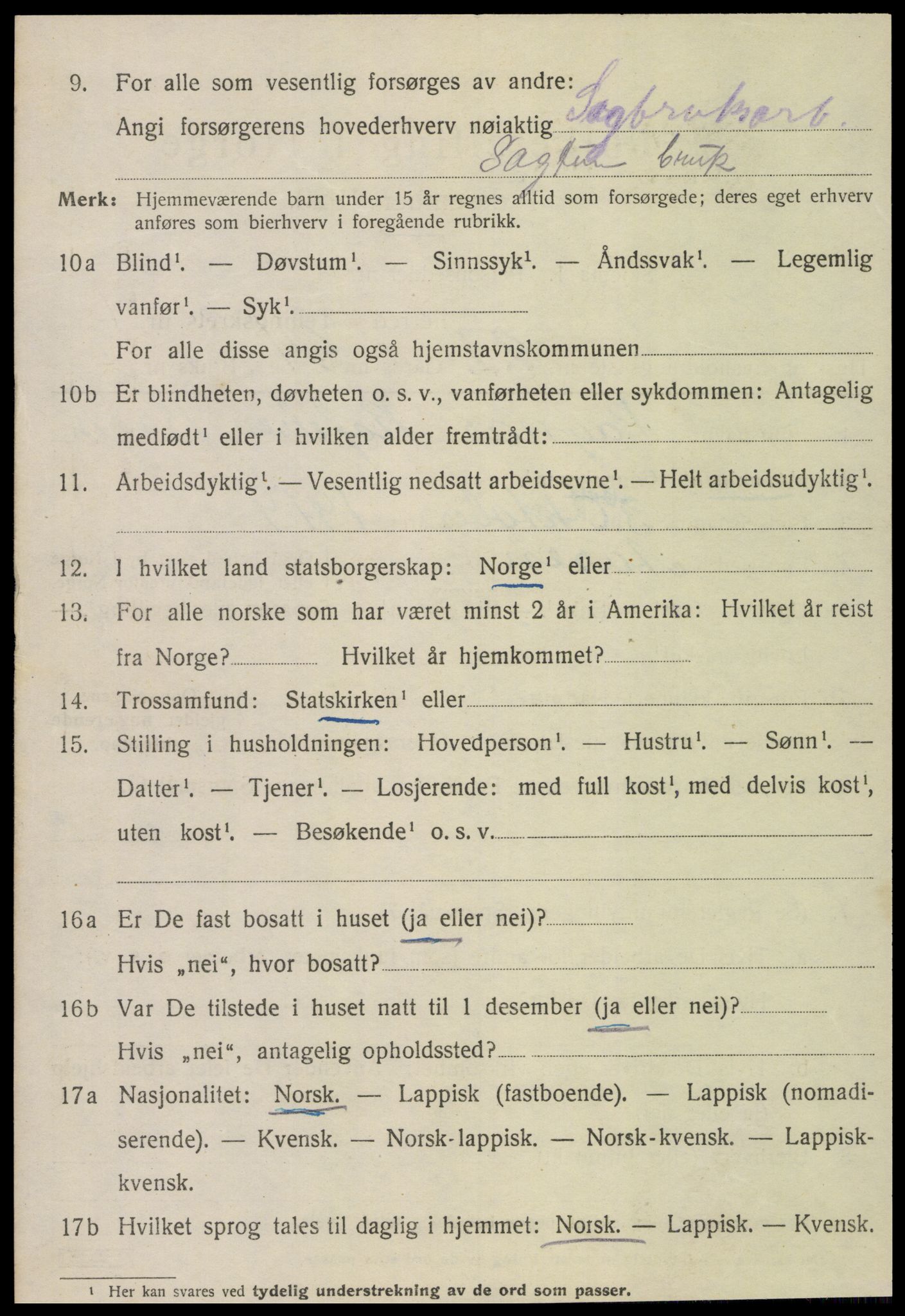 SAT, 1920 census for Åsen, 1920, p. 4011