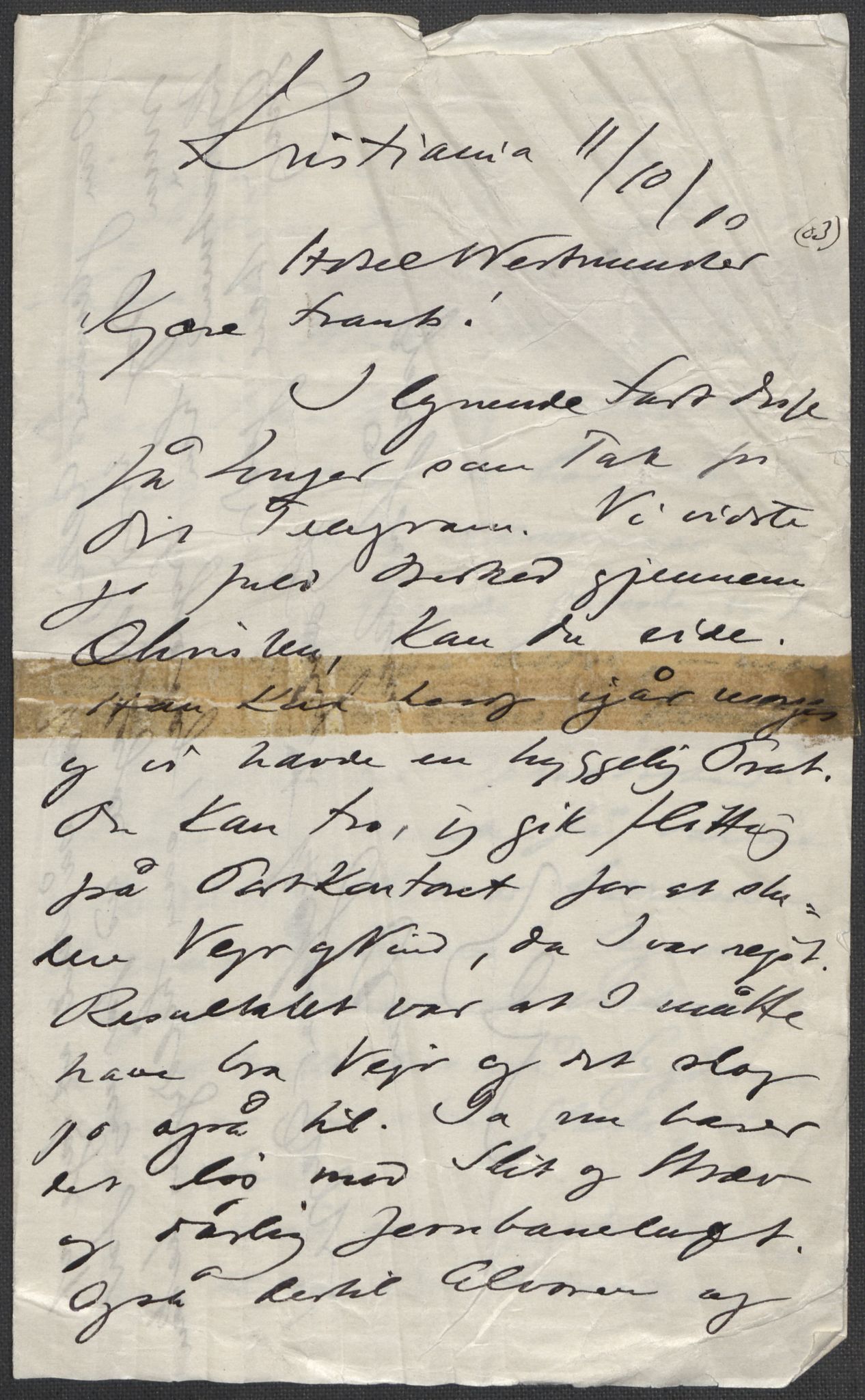 Beyer, Frants, AV/RA-PA-0132/F/L0001: Brev fra Edvard Grieg til Frantz Beyer og "En del optegnelser som kan tjene til kommentar til brevene" av Marie Beyer, 1872-1907, p. 727