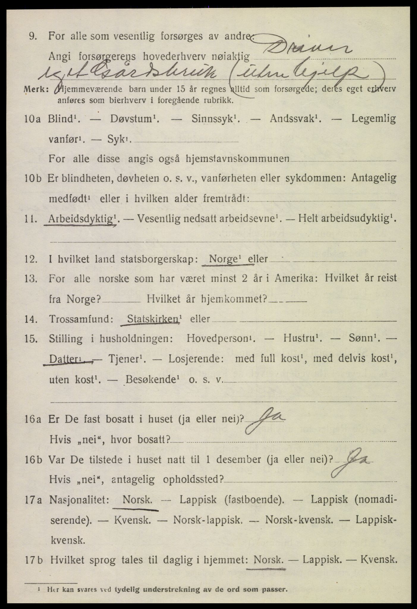 SAT, 1920 census for Gildeskål, 1920, p. 5755